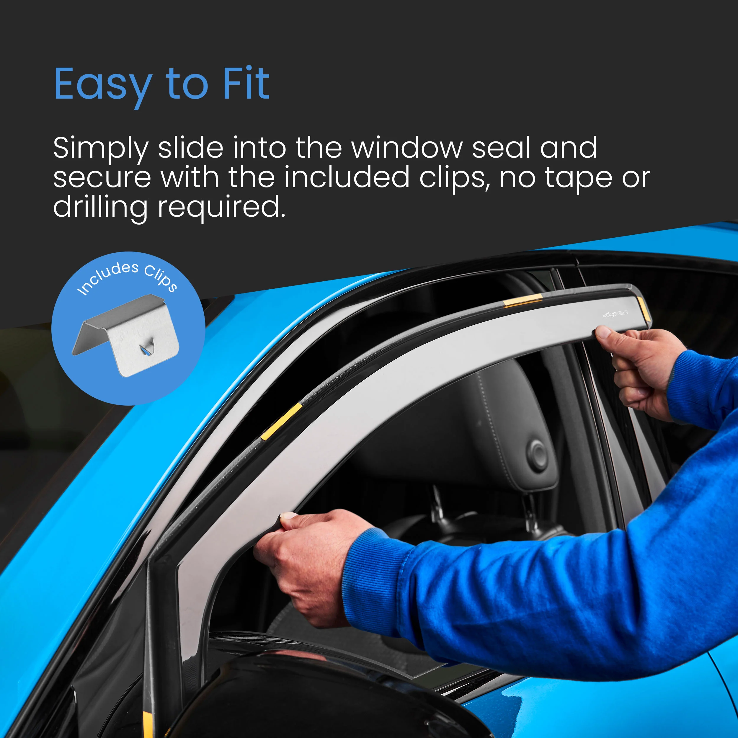 Audi A3 MK2 8P 2003-2012 3 Door Hatchback Wind Deflectors 2pc - Image 7