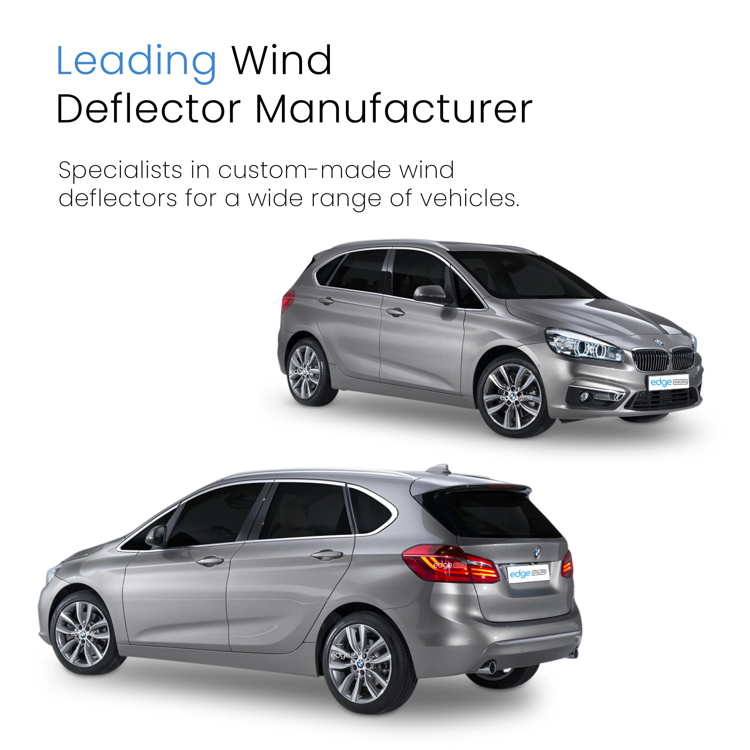 BMW 2 Series F45 2014-2021 5 Door Active Tourer Wind Deflectors 4pc - Image 4