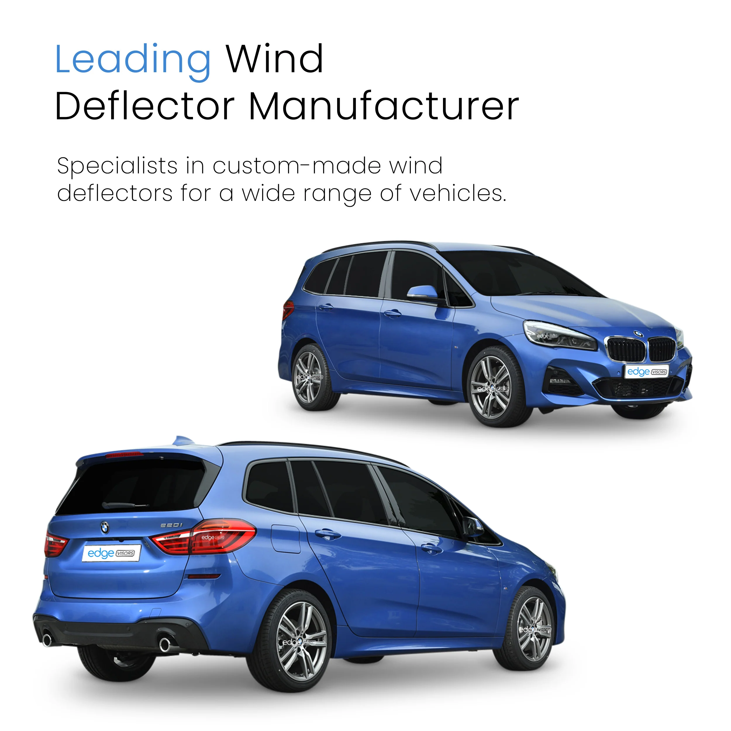 BMW 2 Series F46 2014-2021 5 Door Gran Tourer Wind Deflectors 4pc - Image 4