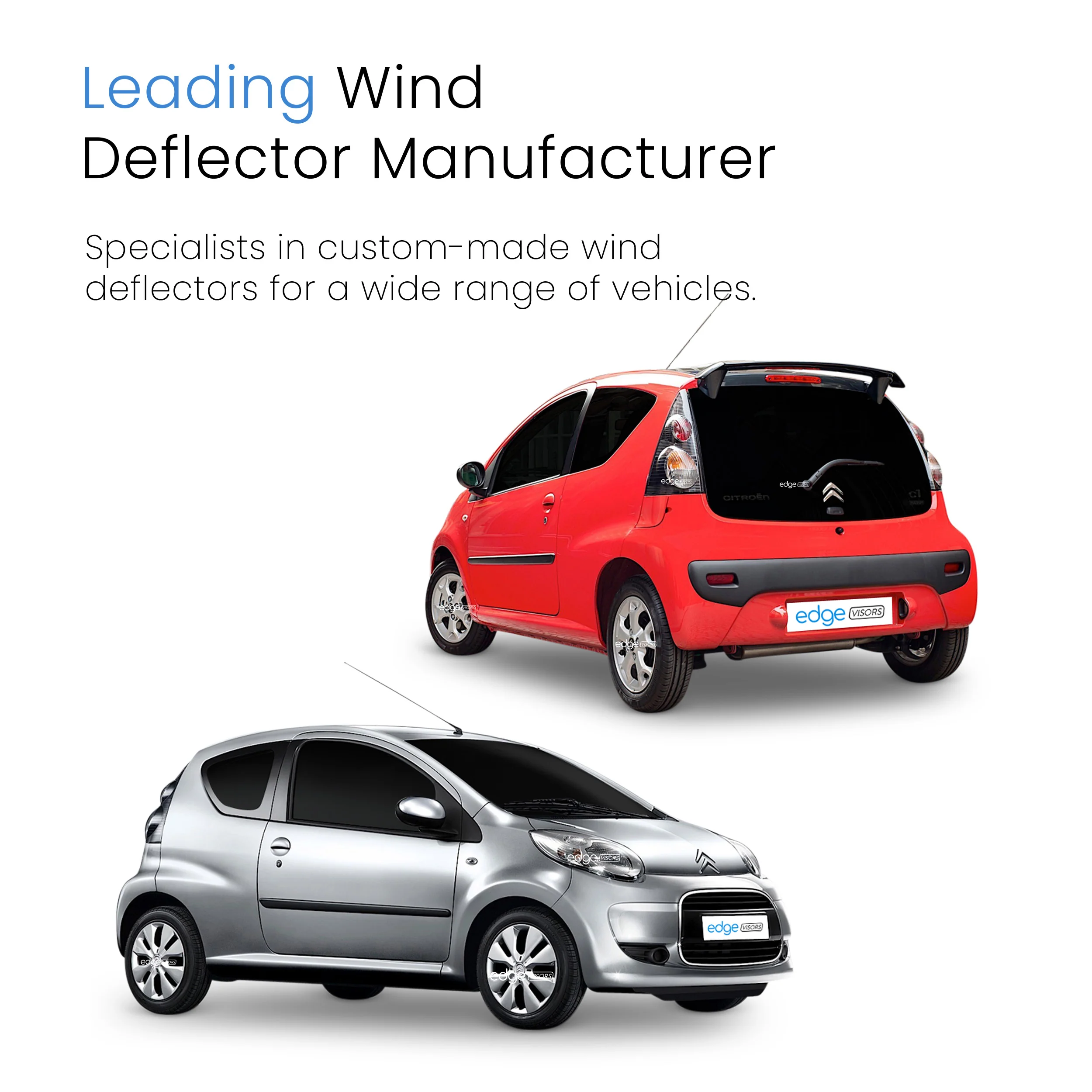 Citroen C1 MK1 2005-2014 3 Door Hatchback Wind Deflectors 2pc - Image 4