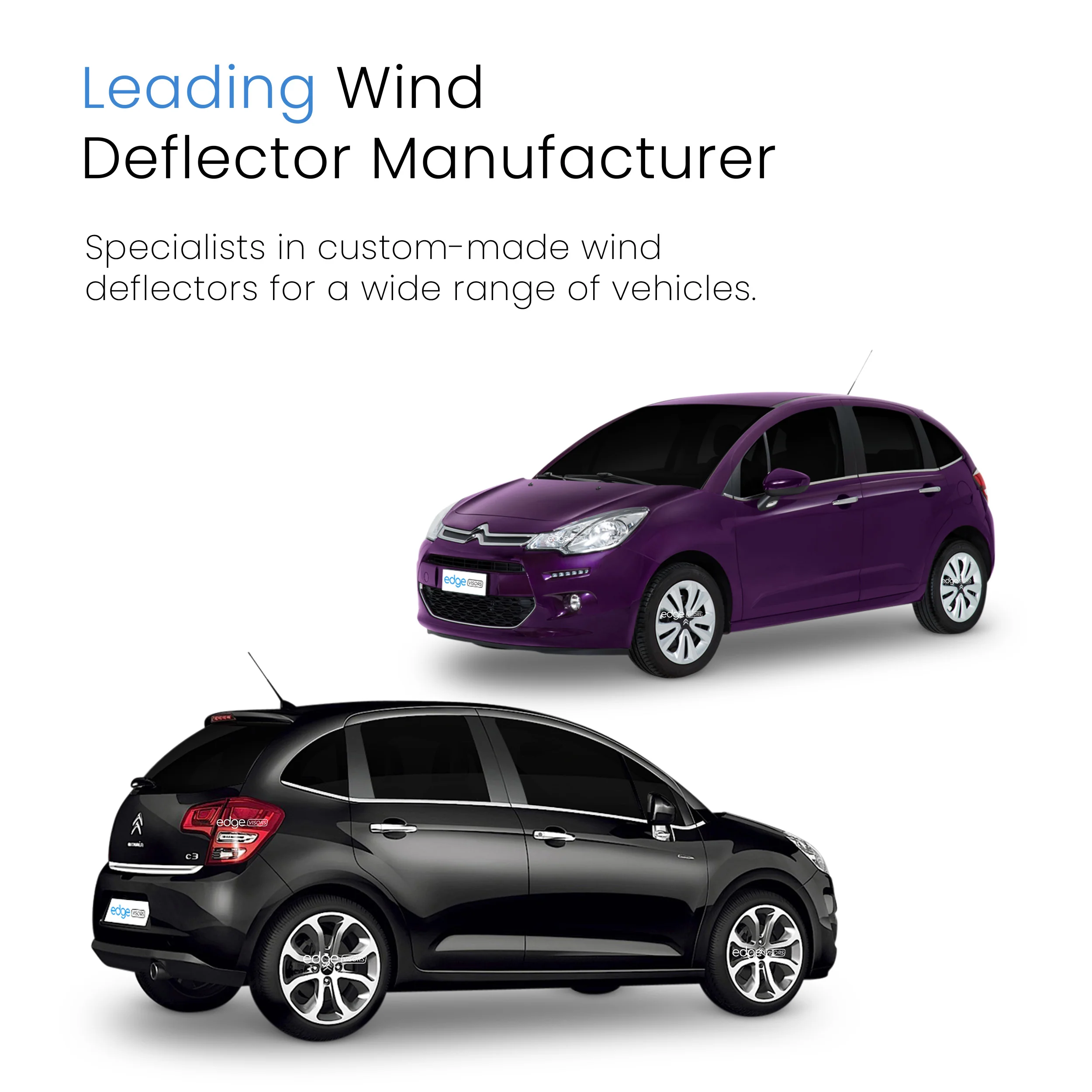 Citroen C3 MK2 2010-2016 5 Door Hatchback Wind Deflectors 4pc - Image 4