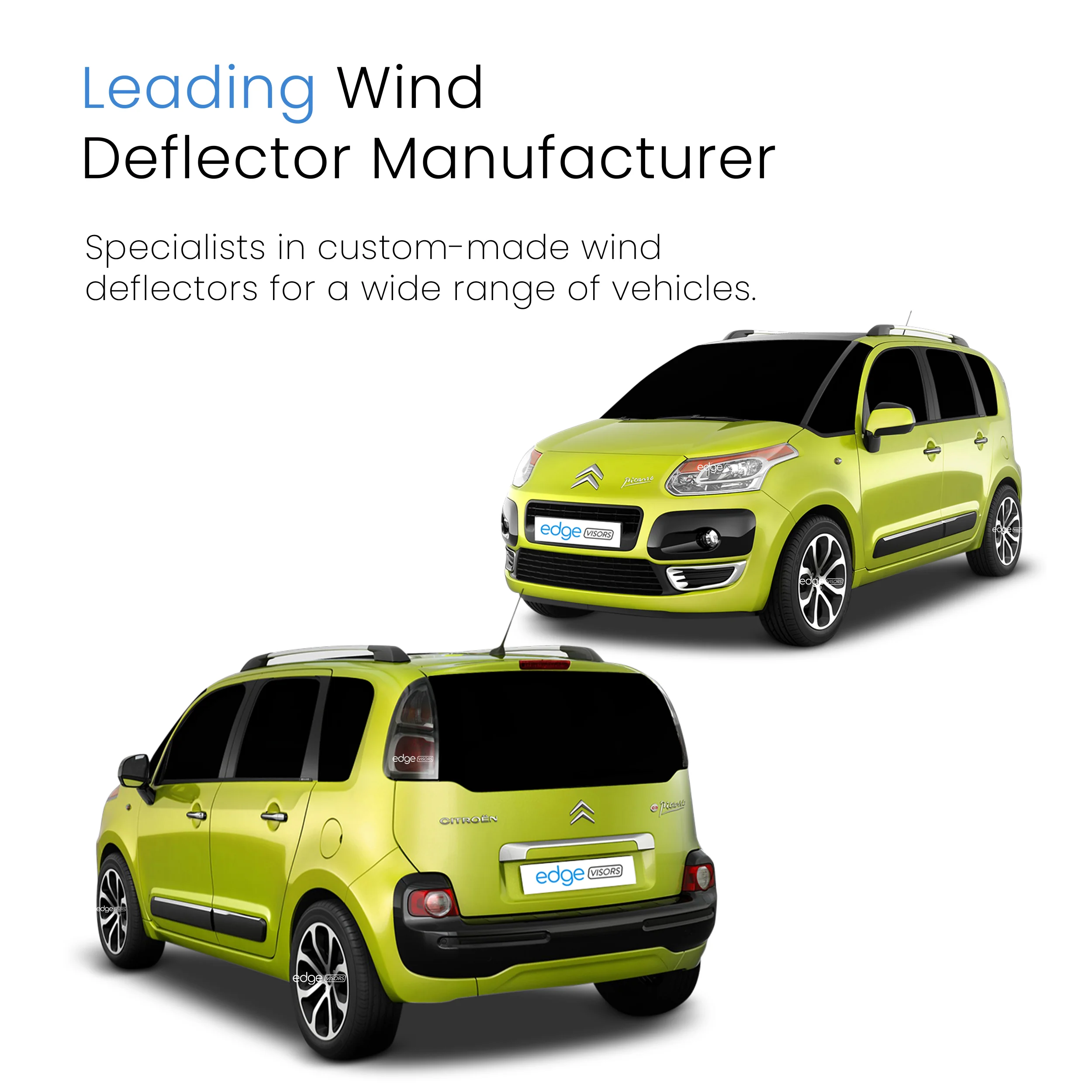 Citroen C3 Picasso 2009-2017 5 Door Hatchback Wind Deflectors 4pc - Image 4