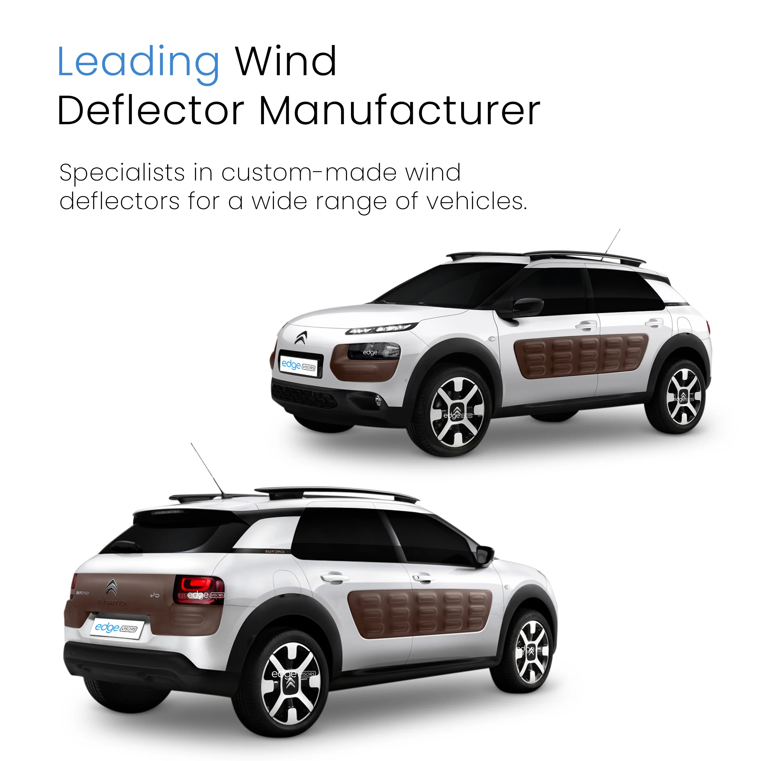 Citroen C4 Cactus 2014-Onwards 5 Door SUV Wind Deflectors 2pc - Image 4