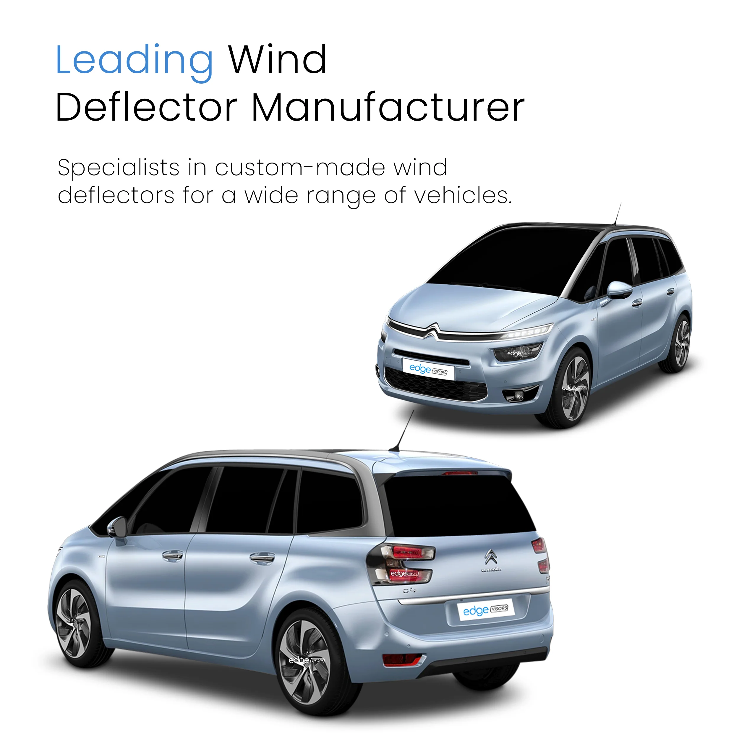 Citroen C4 Grand Picasso MK2 2013-2019 Space Tourer MPV Wind Deflectors 4pc - Image 4