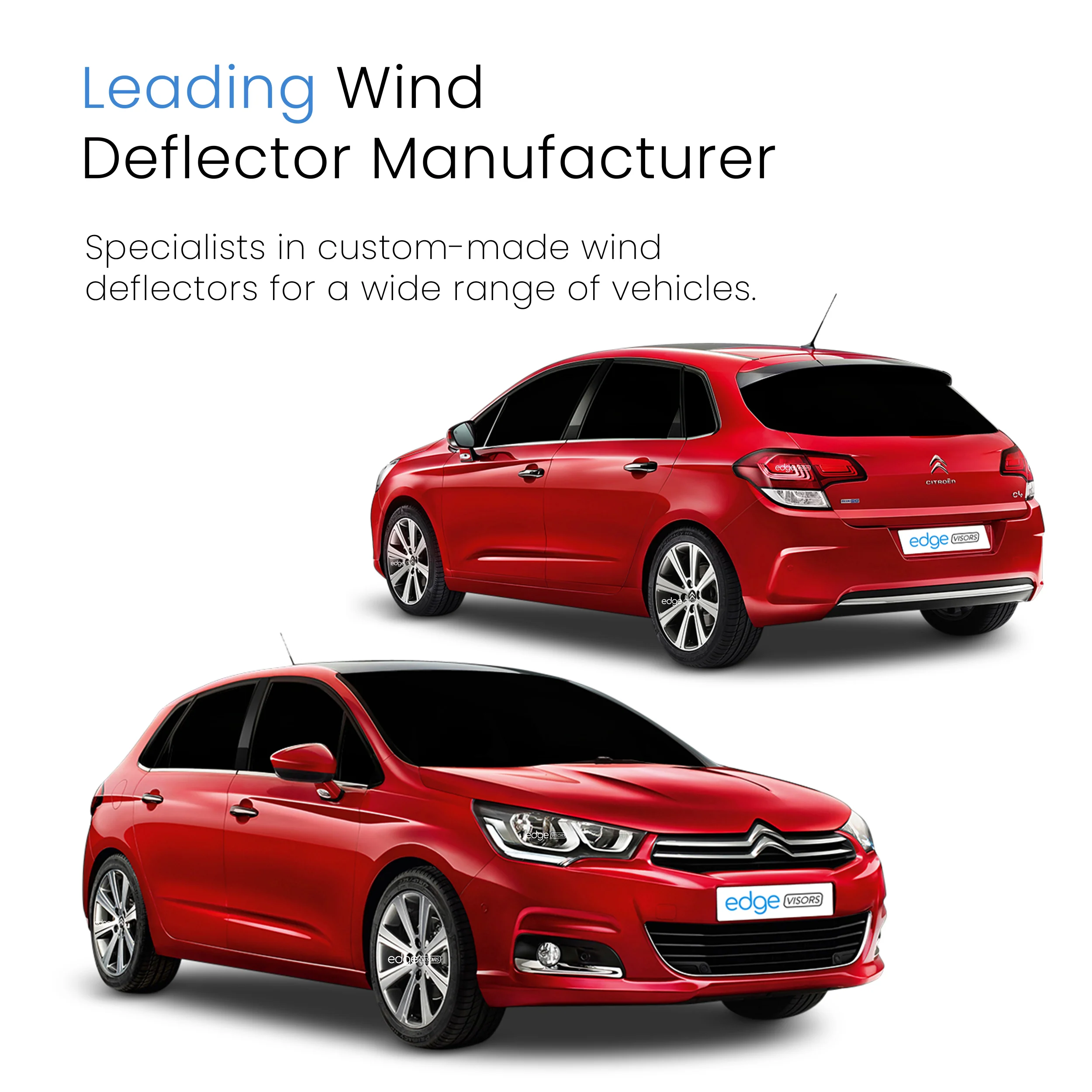 Citroen C4 MK2 2010-2017 5 Door Hatchback Wind Deflectors 4pc - Image 4