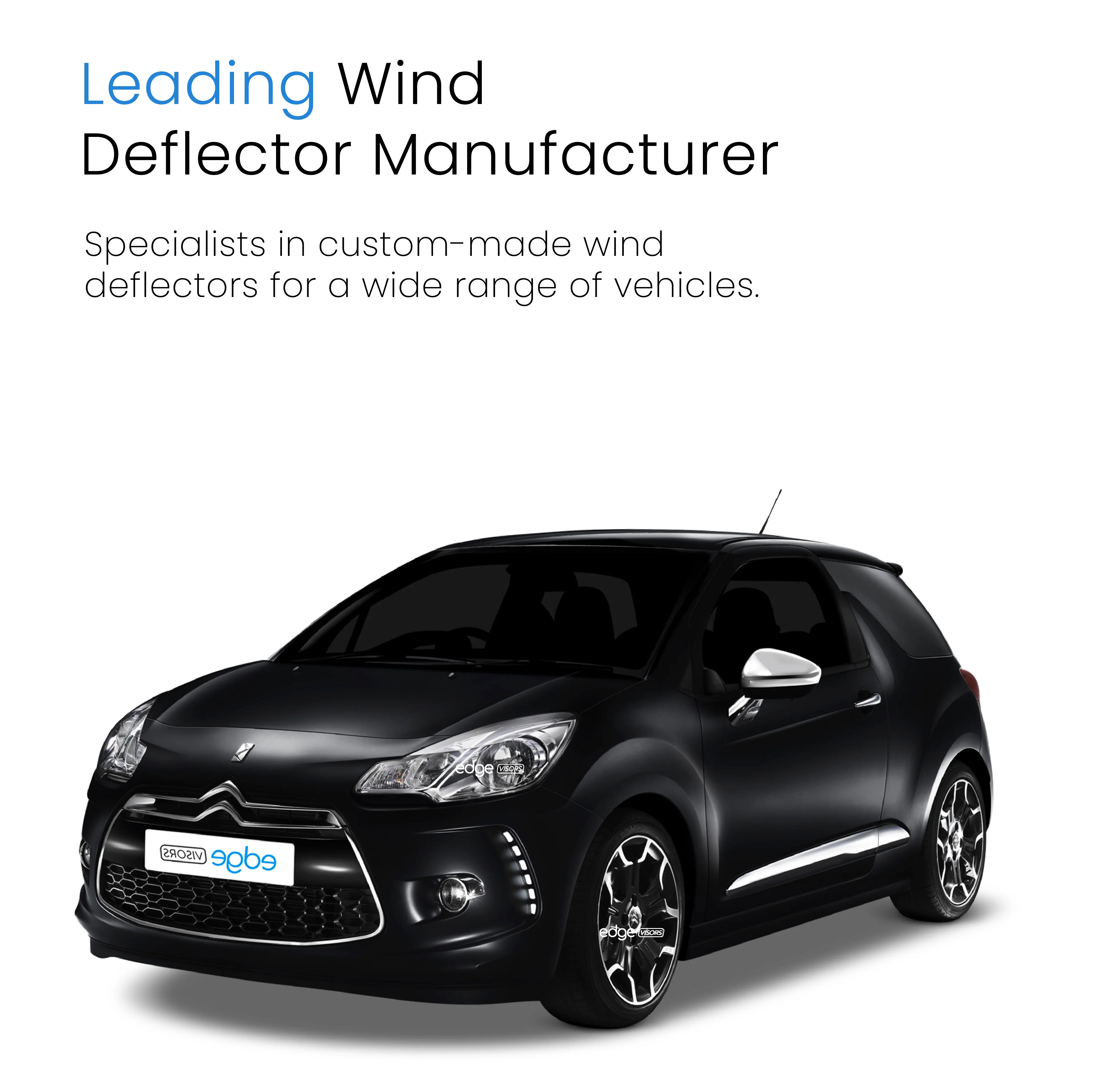 Citroen DS3 2010-2019 3 Door Hatchback Wind Deflectors 2pc - Image 4