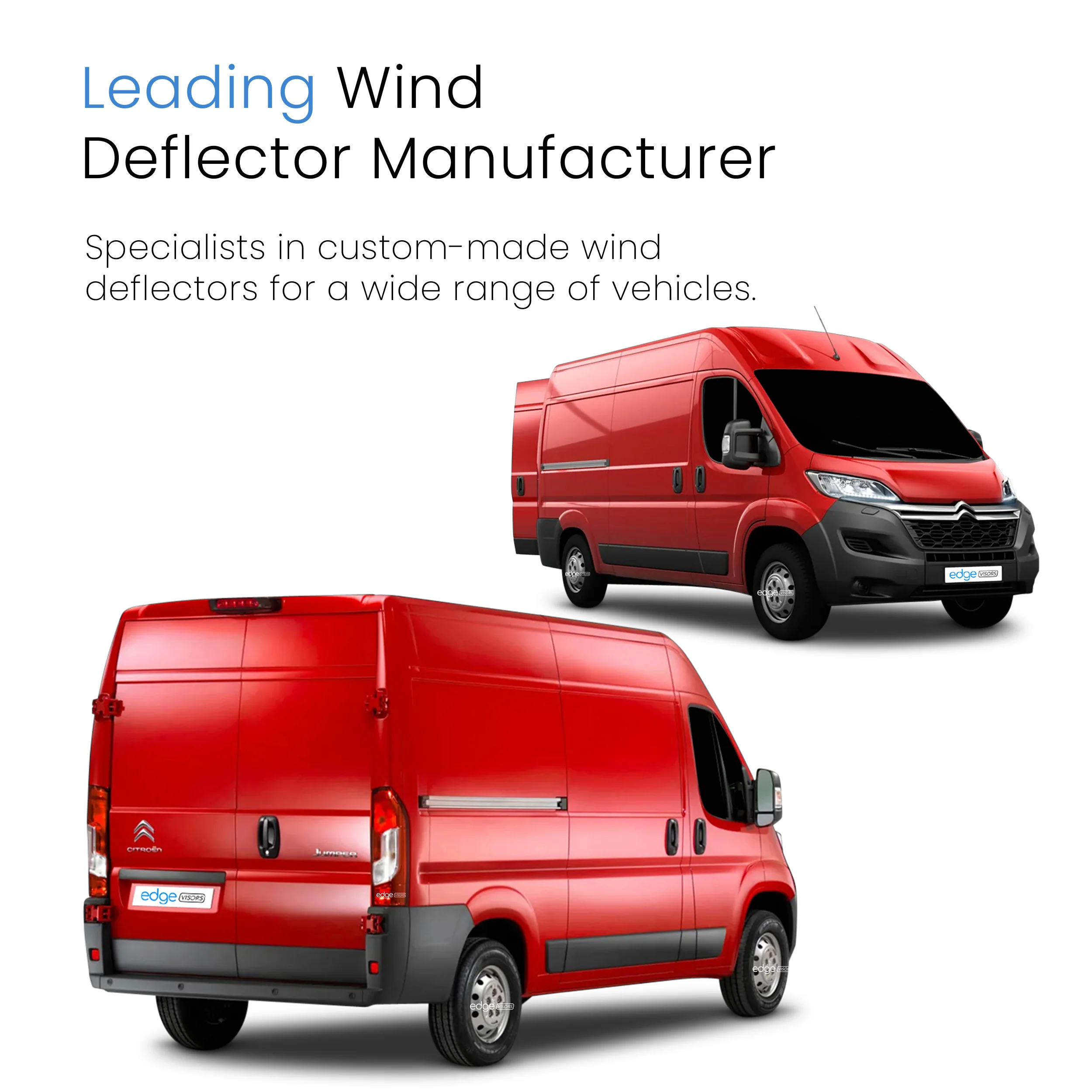 Citroen Relay / Jumper MK3 2006-onwards Van Wind Deflectors 2pc - Image 4