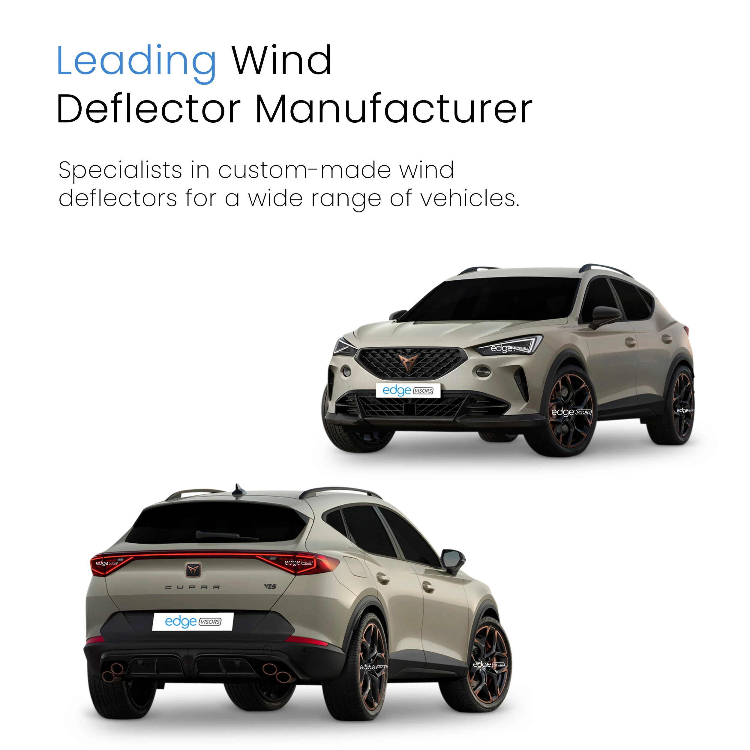 Cupra Formentor 2020-2025 5 Door SUV Wind Deflectors 4pc - Image 4