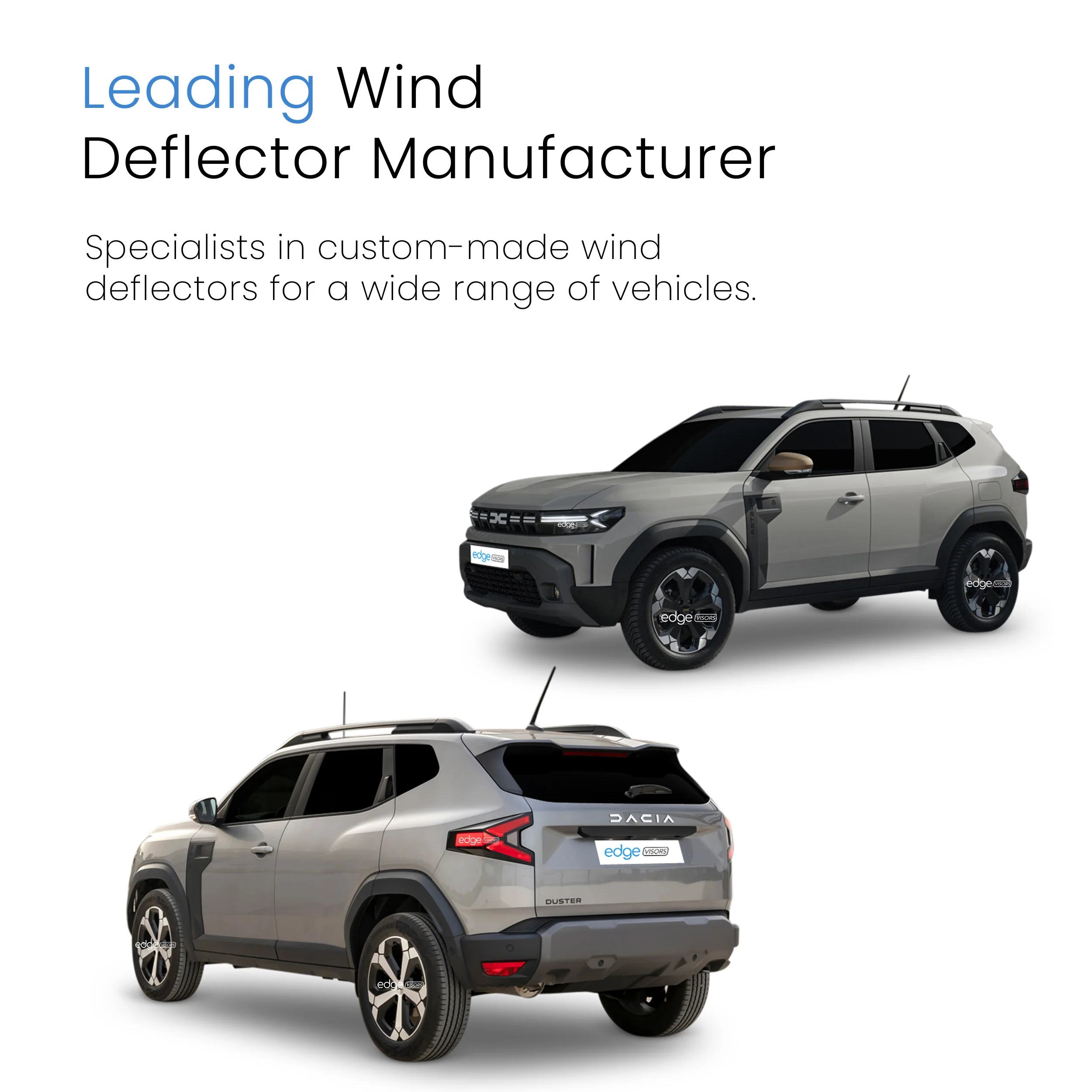 Dacia Duster MK3 2024-Onwards 5 Door SUV Wind Deflectors 4pc - Image 4