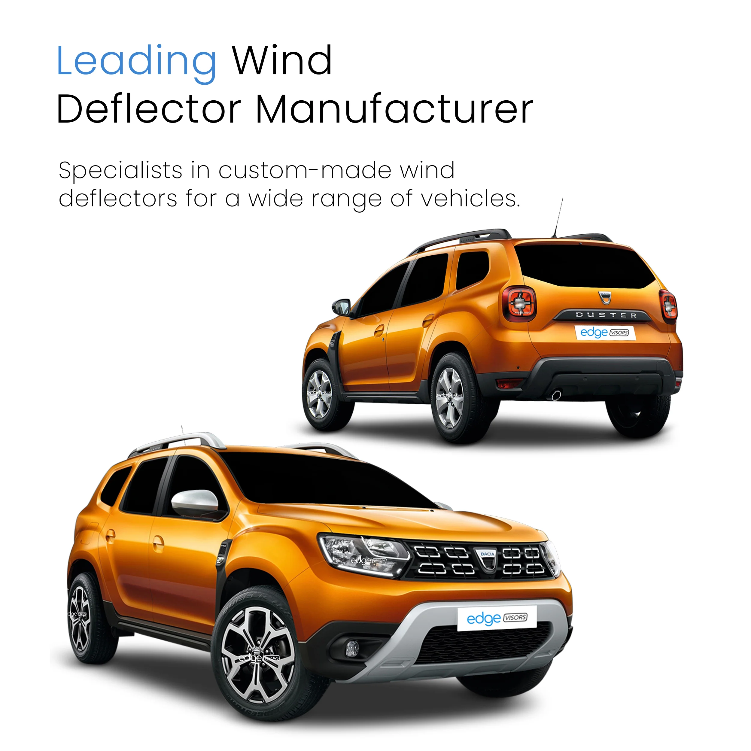 Dacia Duster MK2 2018-2024 5 Door SUV Wind Deflectors 4pc - Image 4