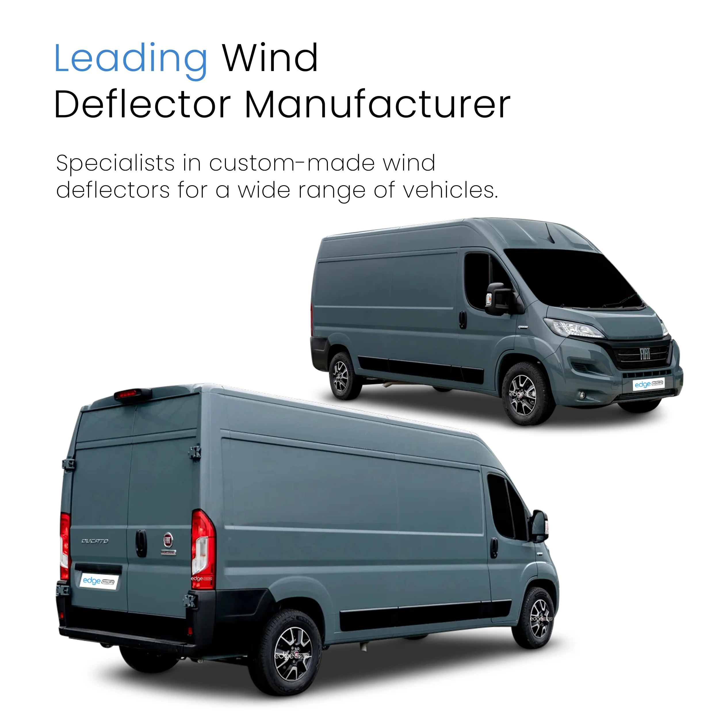 Fiat Ducato MK3 2006-onwards Van Wind Deflectors 2pc - Image 4