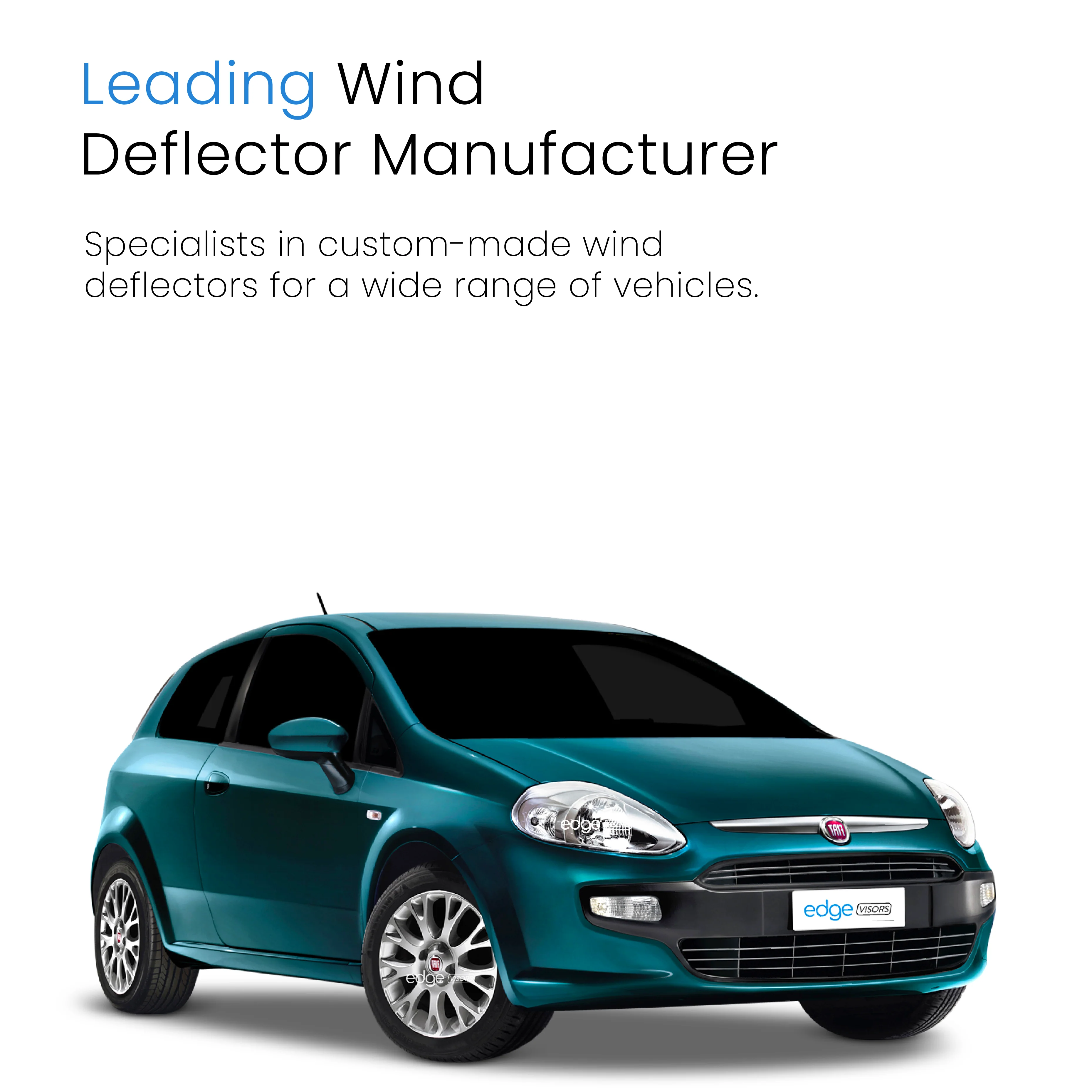 Fiat Grande Punto / EVO 2006-onwards 3 Door Hatchback Wind Deflectors 2pc - Image 4