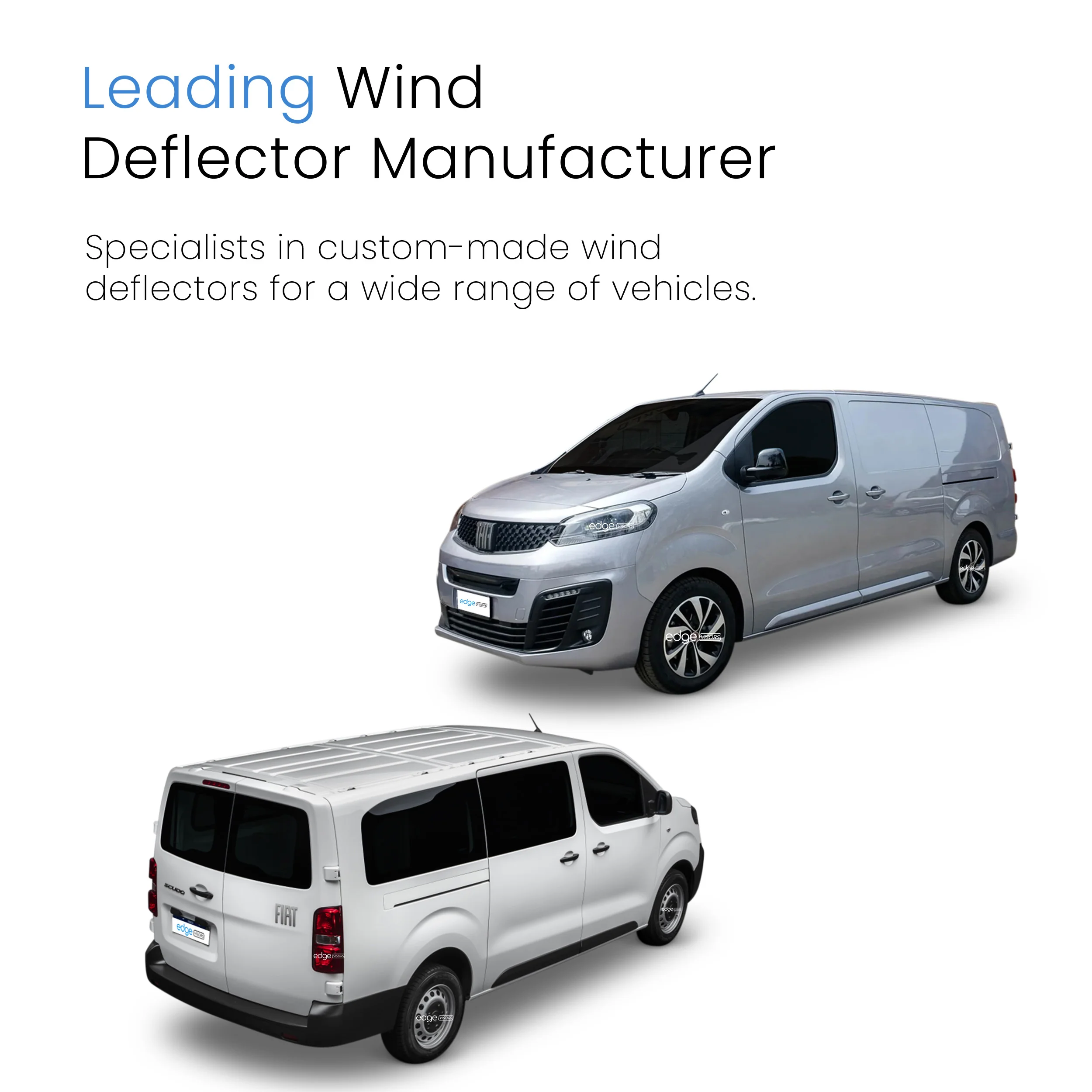Fiat Scudo MK3 2022-Up 2 Door Van Wind Deflectors 2pc - Image 4
