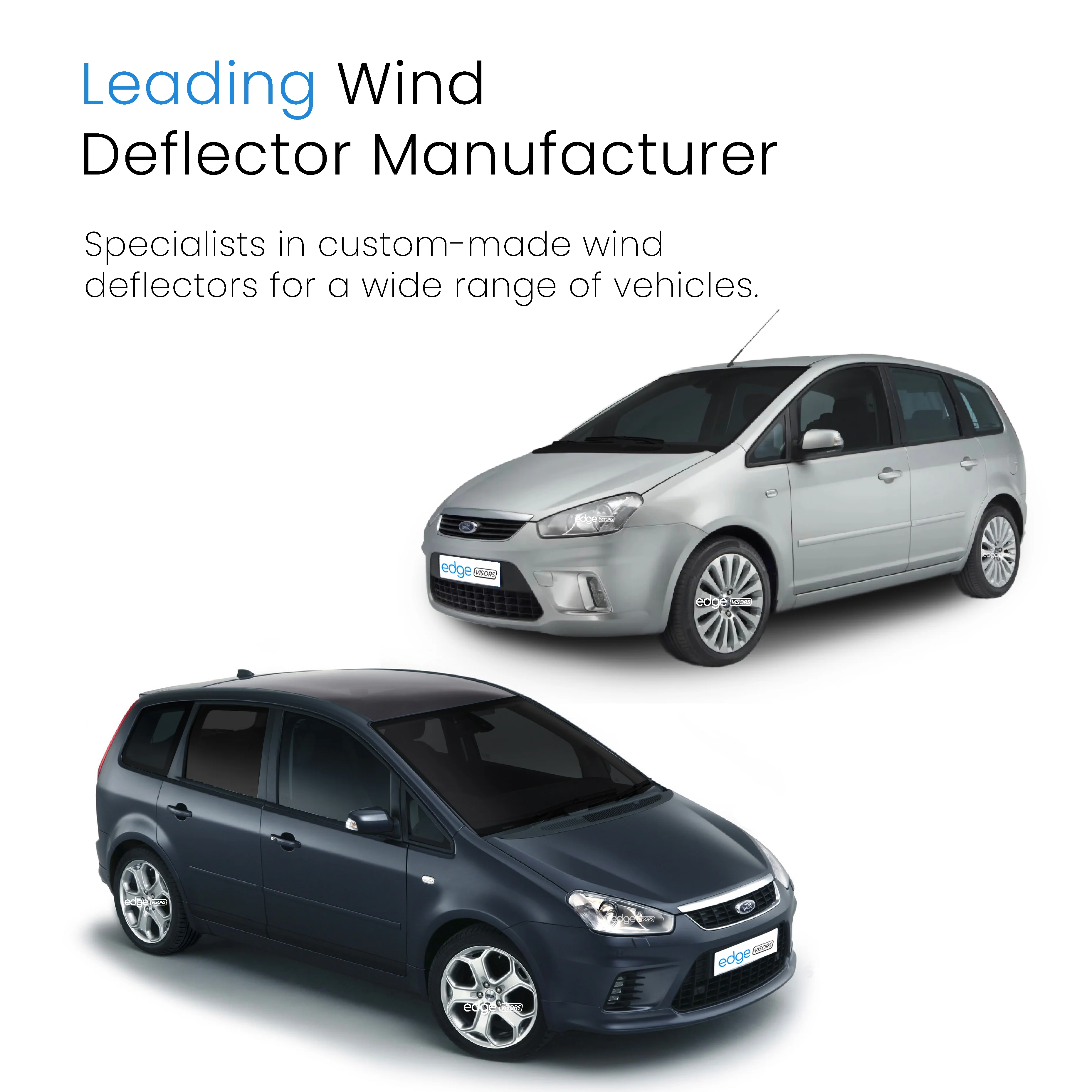 Ford C-Max MK1 2003-2010 5 Door Hatchback Wind Deflectors 4pc - Image 4