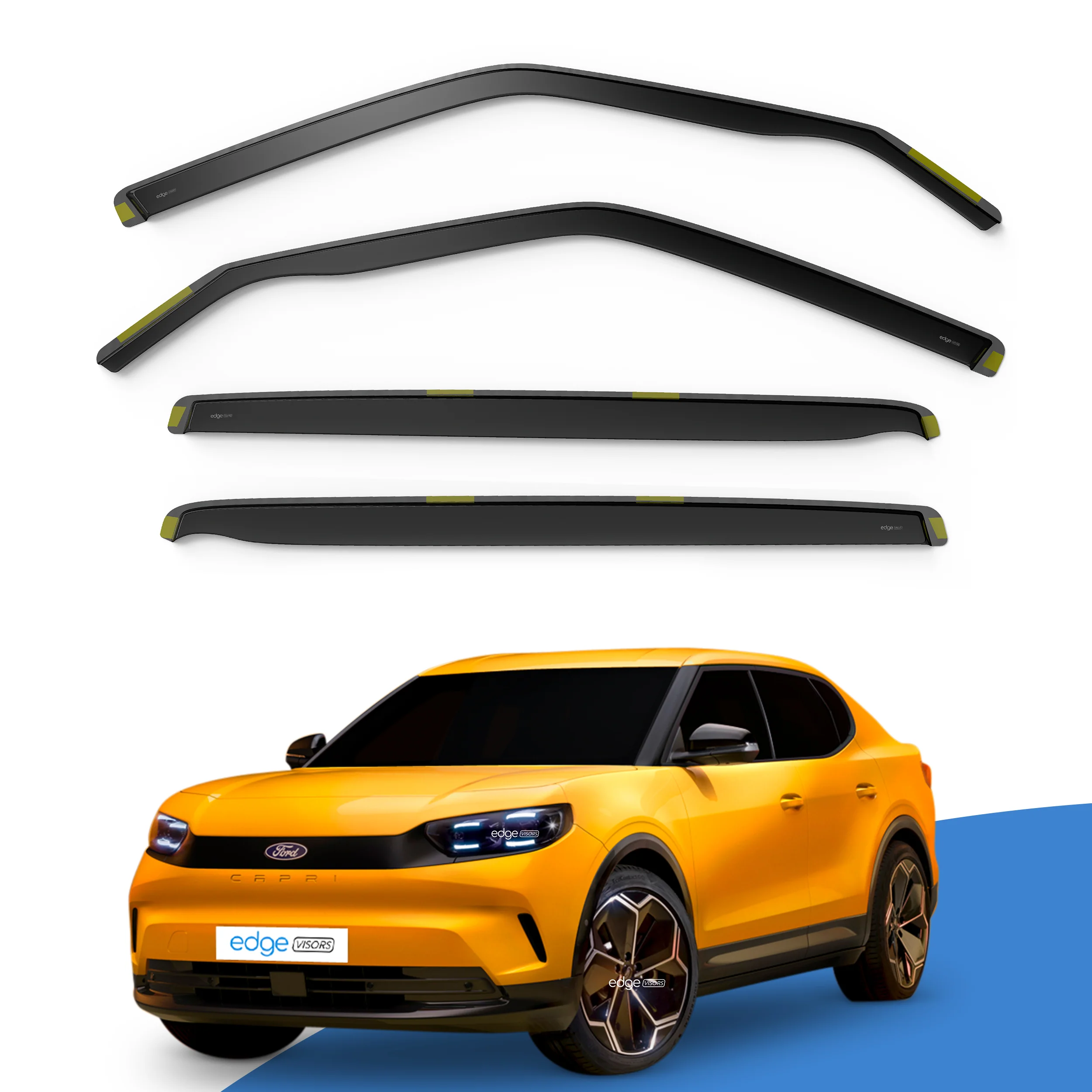 Ford Capri EV 2024-onwards 5 Door SUV Wind Deflectors 4pc - Image 2