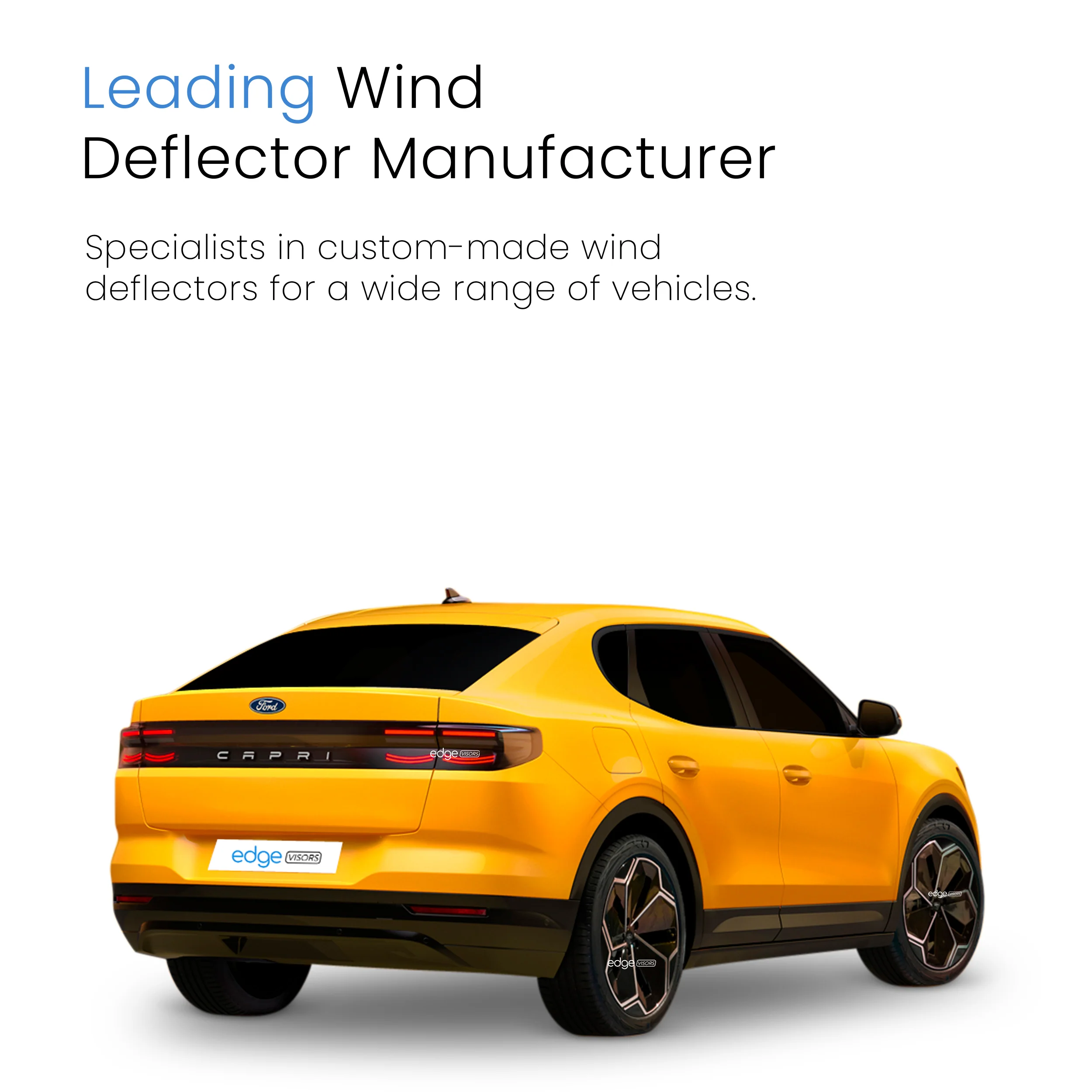 Ford Capri EV 2024-onwards 5 Door SUV Wind Deflectors 4pc - Image 4