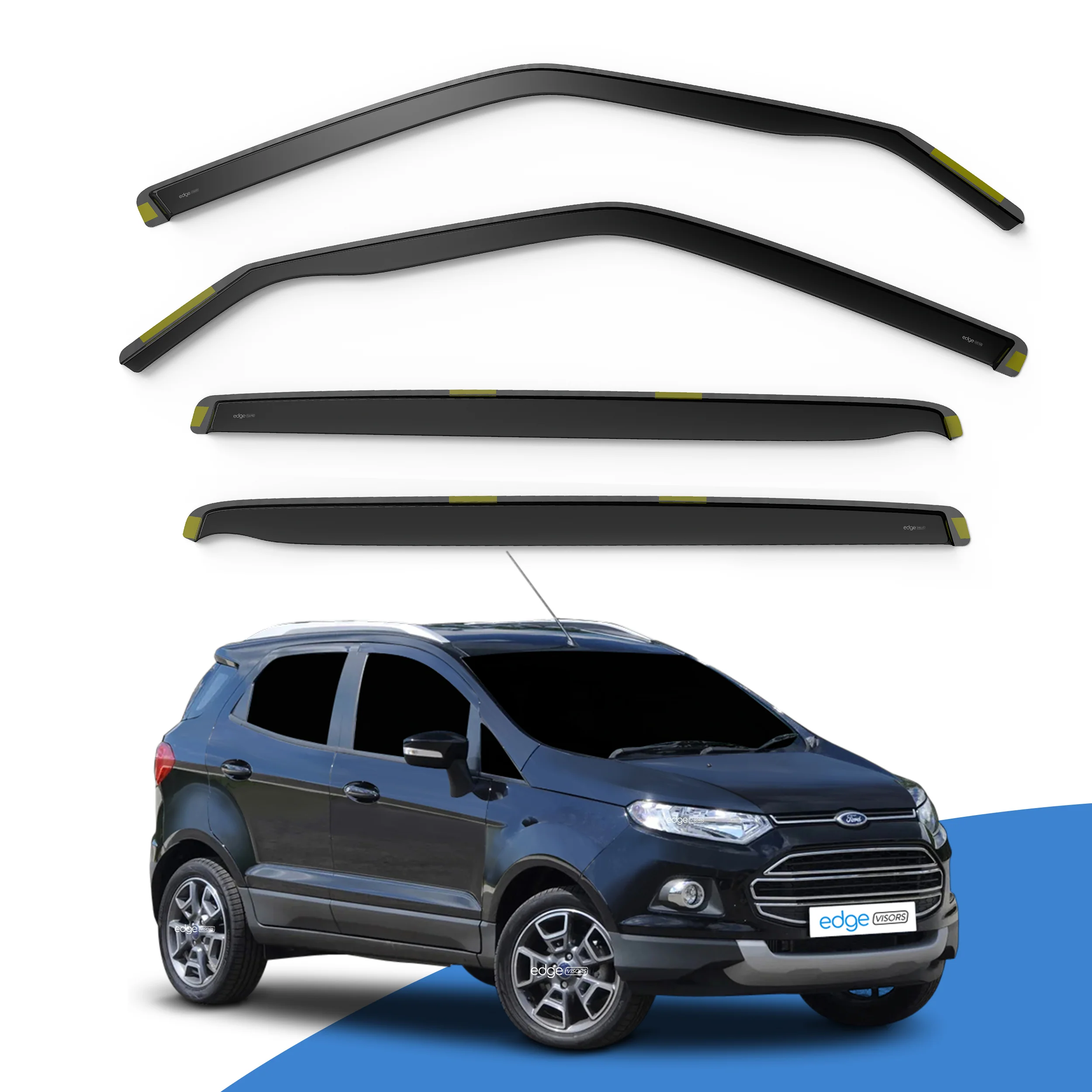 Ford Ecosport MK2 2013 - Onwards 5 Door SUV Wind Deflectors 4pc - Image 2