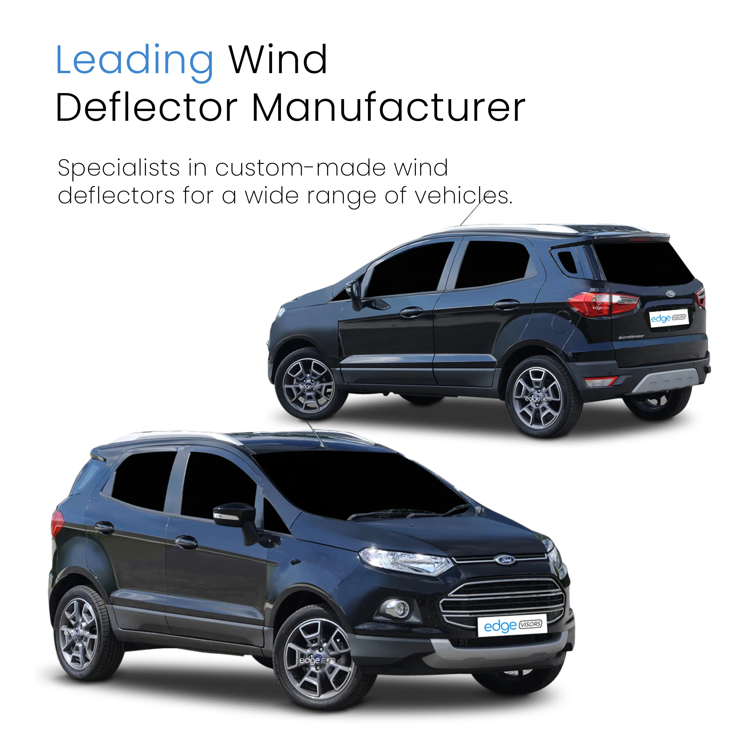 Ford Ecosport MK2 2013 - Onwards 5 Door SUV Wind Deflectors 4pc - Image 4
