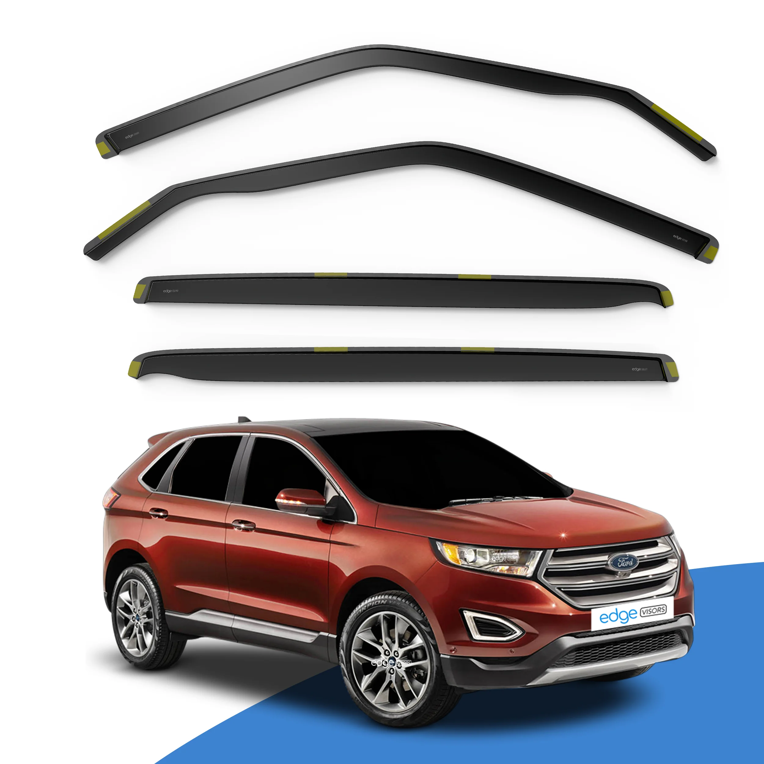 Ford Edge MK2 2014-2023 5 Door SUV Wind Deflectors 4pc - Image 2