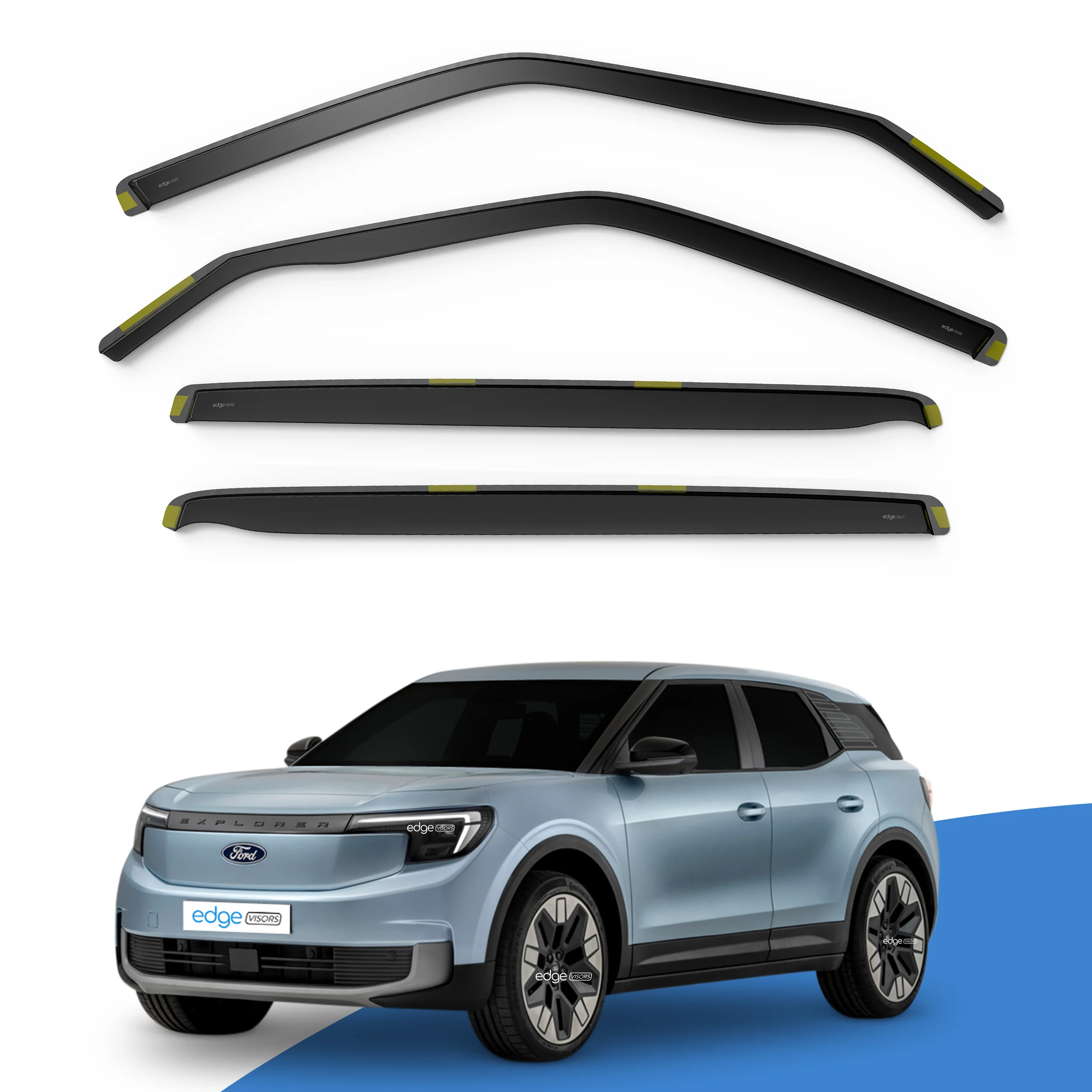 Ford Explorer EV 2023-onwards 5 Door SUV Wind Deflectors 4pc - Image 2