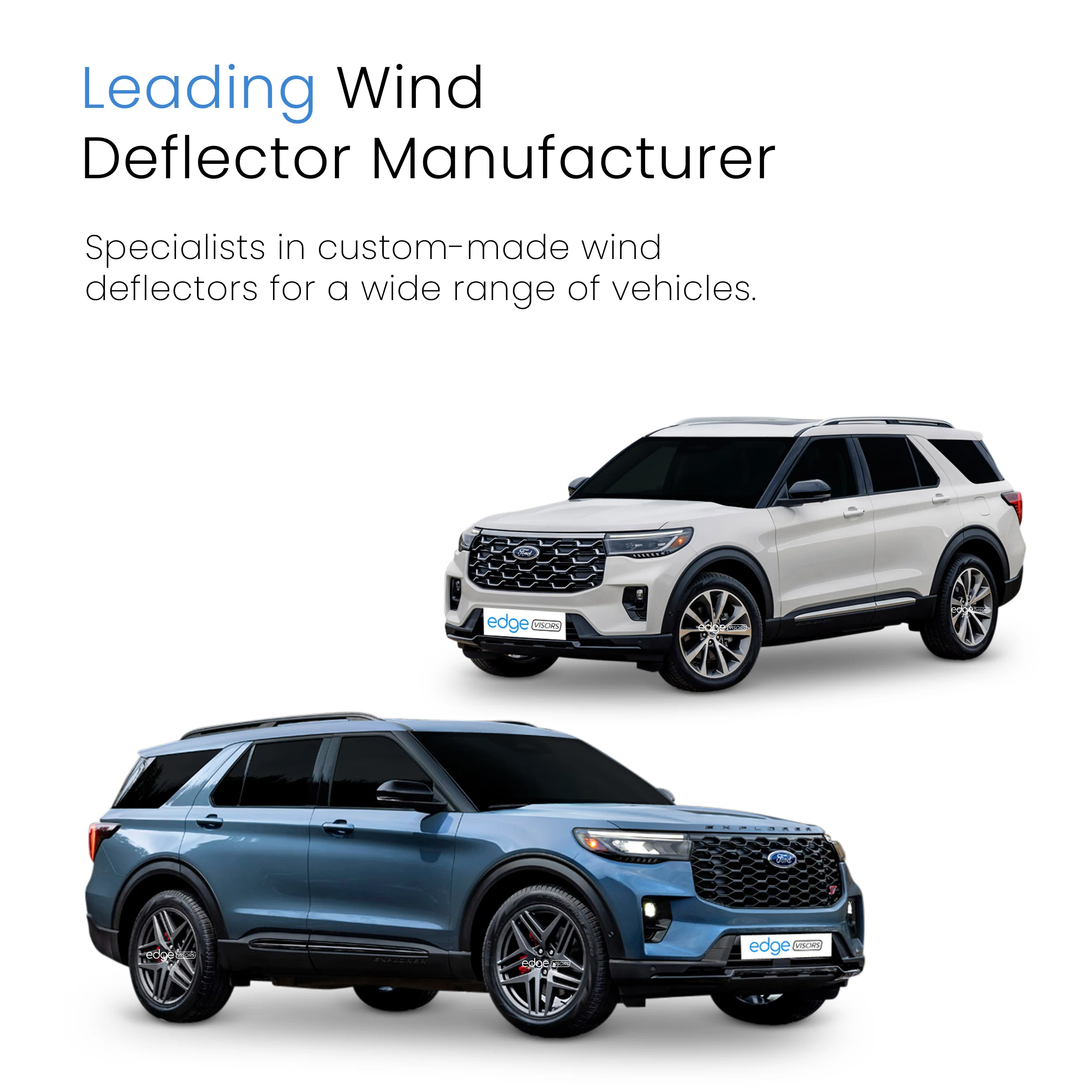 Ford Explorer EV 2023-onwards 5 Door SUV Wind Deflectors 4pc - Image 4