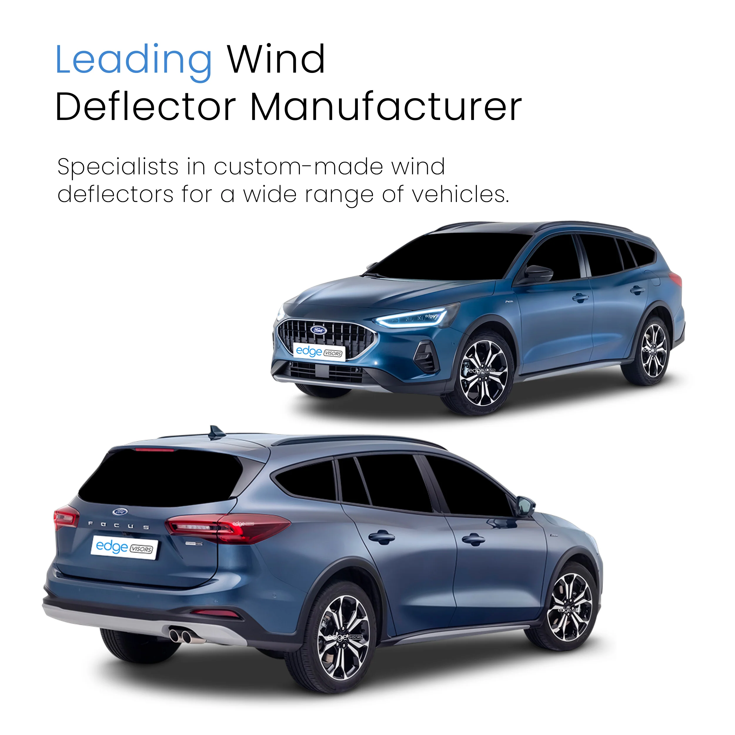 Ford Focus MK4 2018-onwards 5 Door Estate Wind Deflectors 4pc - Image 4