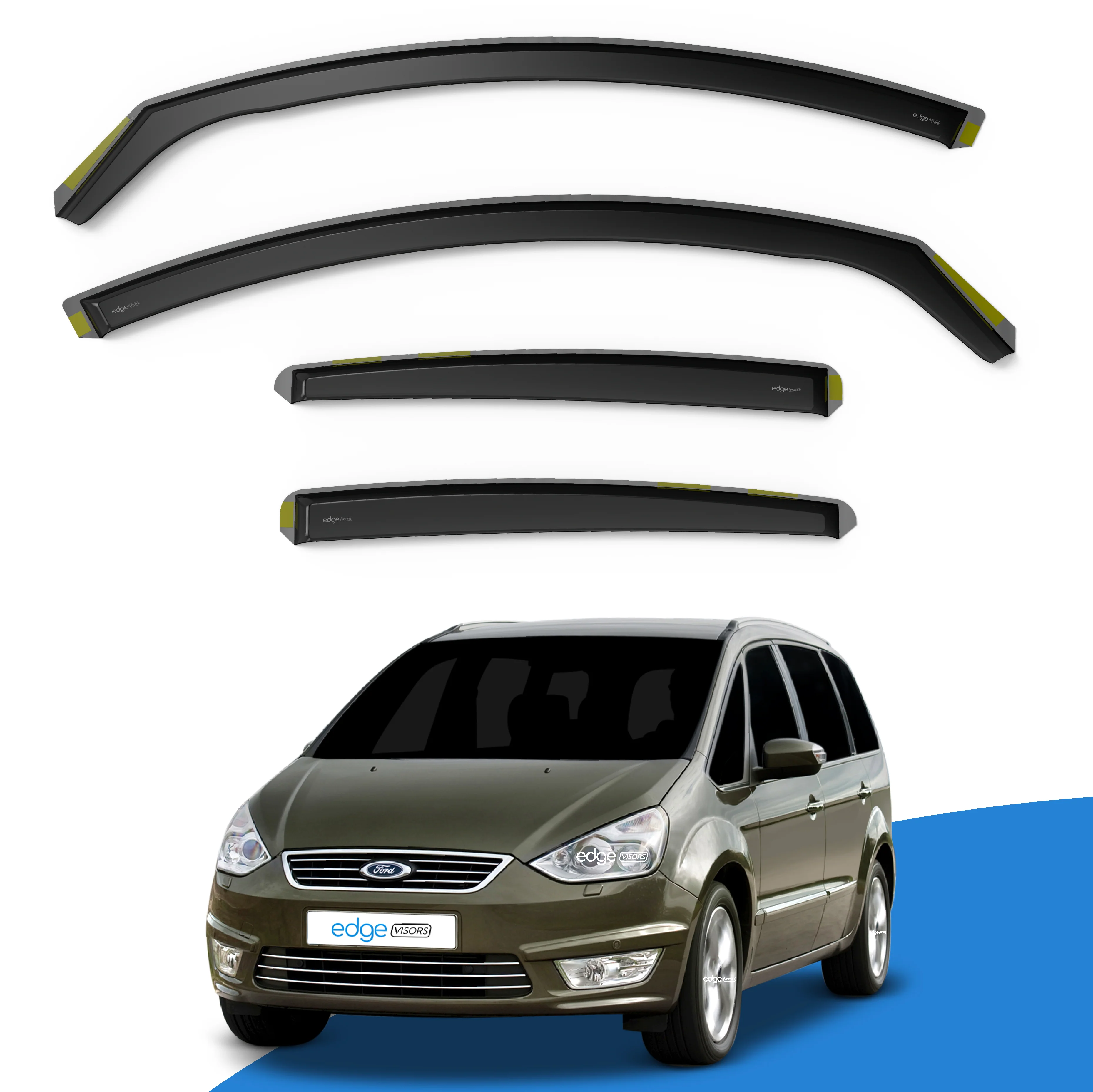 Ford Galaxy MK3 2006-2015 5 Door Van Wind Deflectors 4pc - Image 2