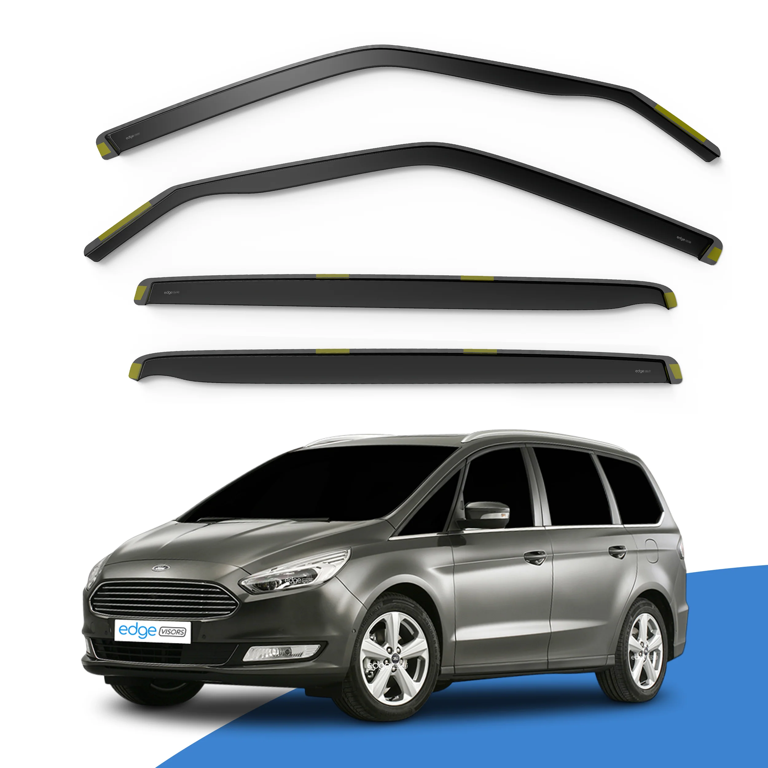 Ford Galaxy MK4 2015-2023 5 Door MPV Wind Deflectors 4pc - Image 2