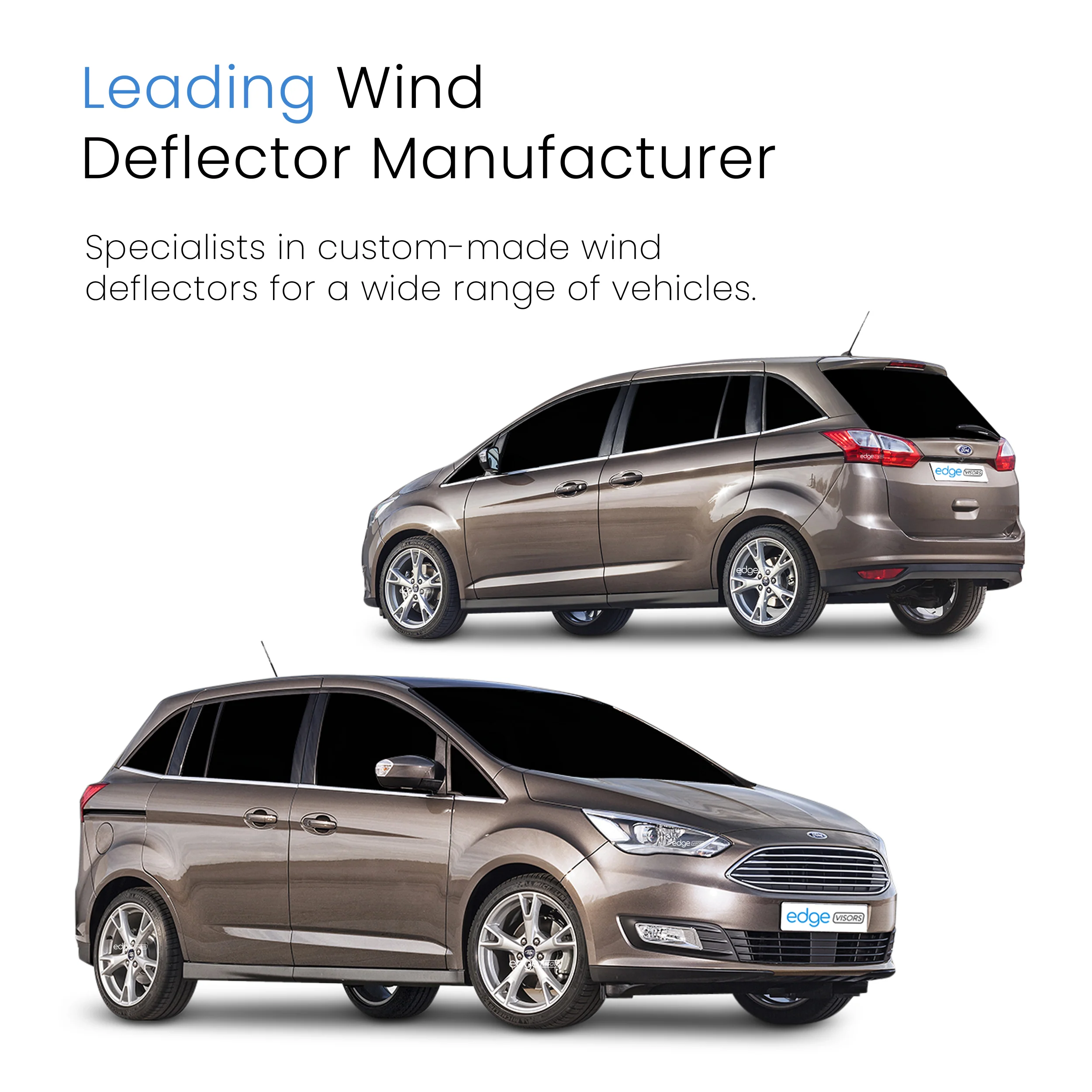 Ford Grand C-Max 2011-2019 5 Door MPV Wind Deflectors 4pc - Image 4