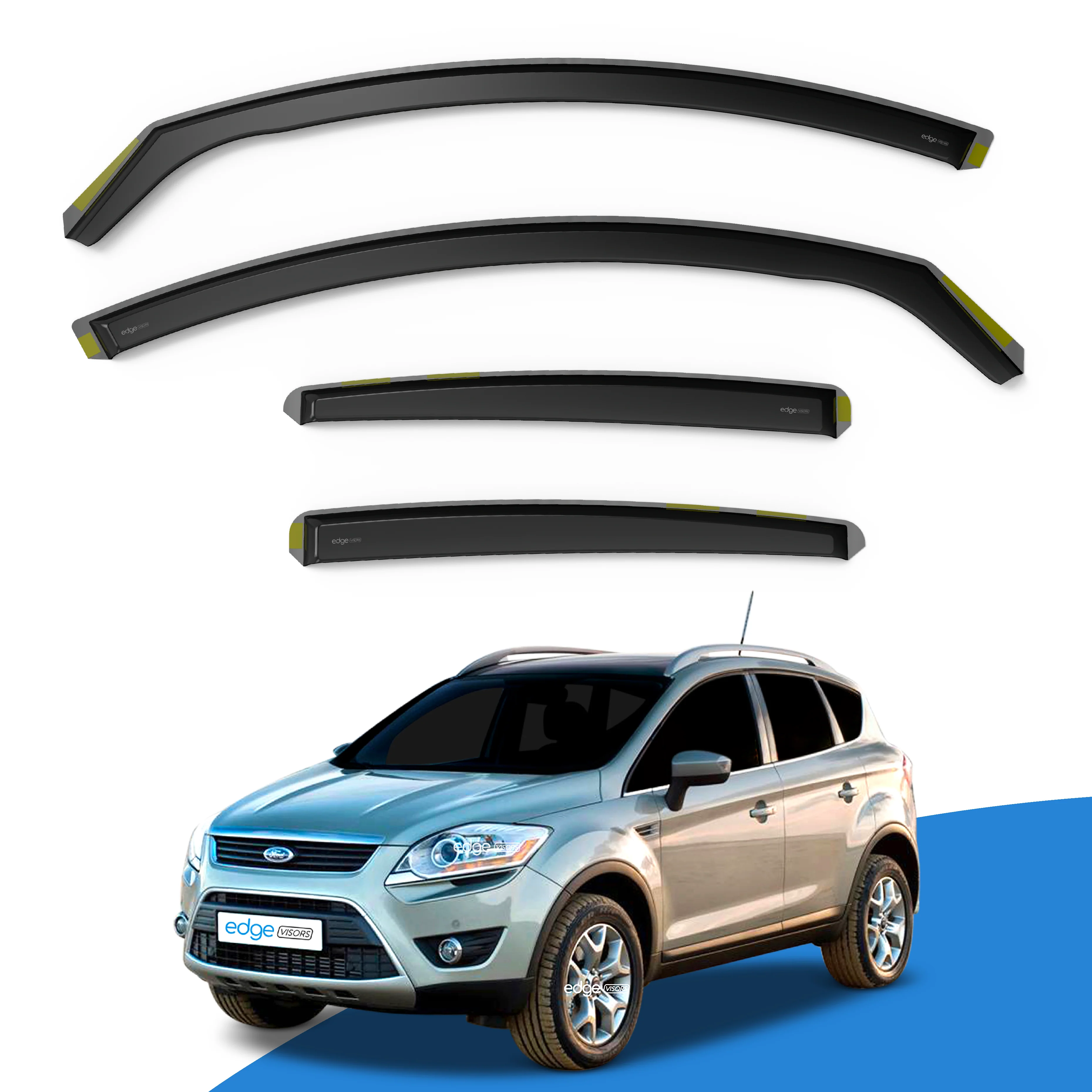 Ford Kuga MK1 2008-2012 5 Door SUV Wind Deflectors 4pc - Image 2
