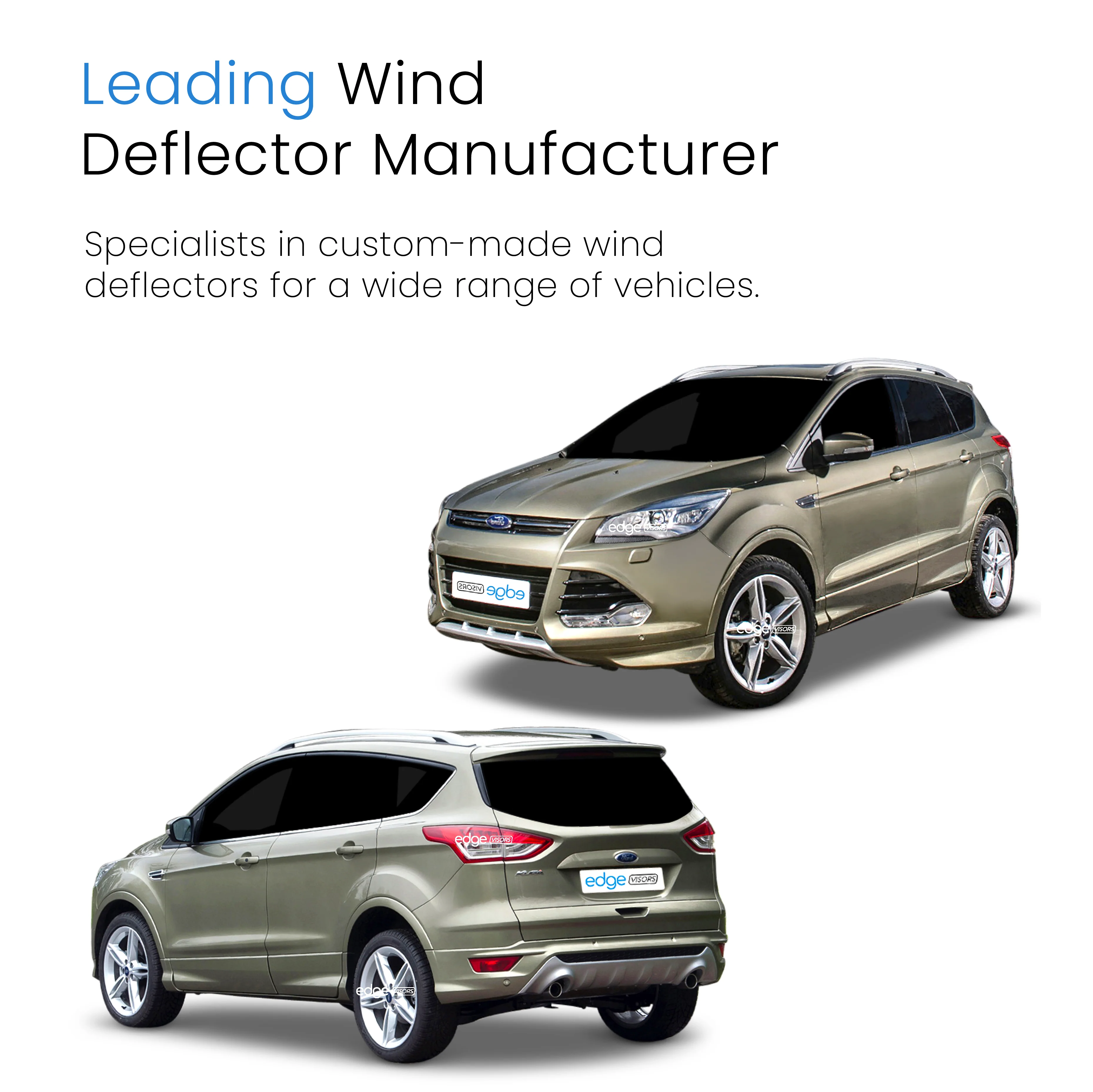 Ford Kuga MK2 2012-2019 5 Door SUV Wind Deflectors 4pc - Image 4