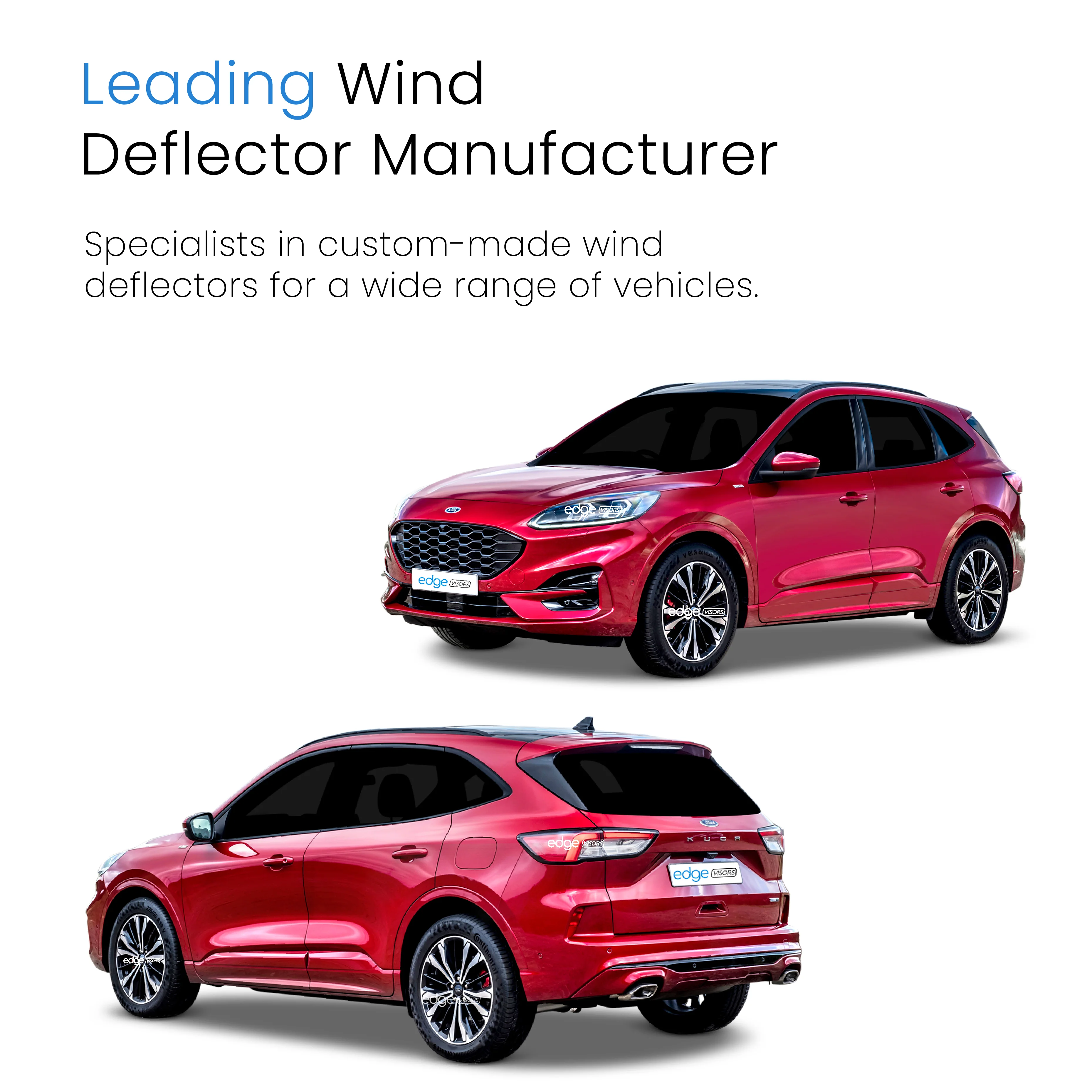 Ford Kuga MK3 2020-onwards 5 Door SUV Wind Deflectors 4pc - Image 4