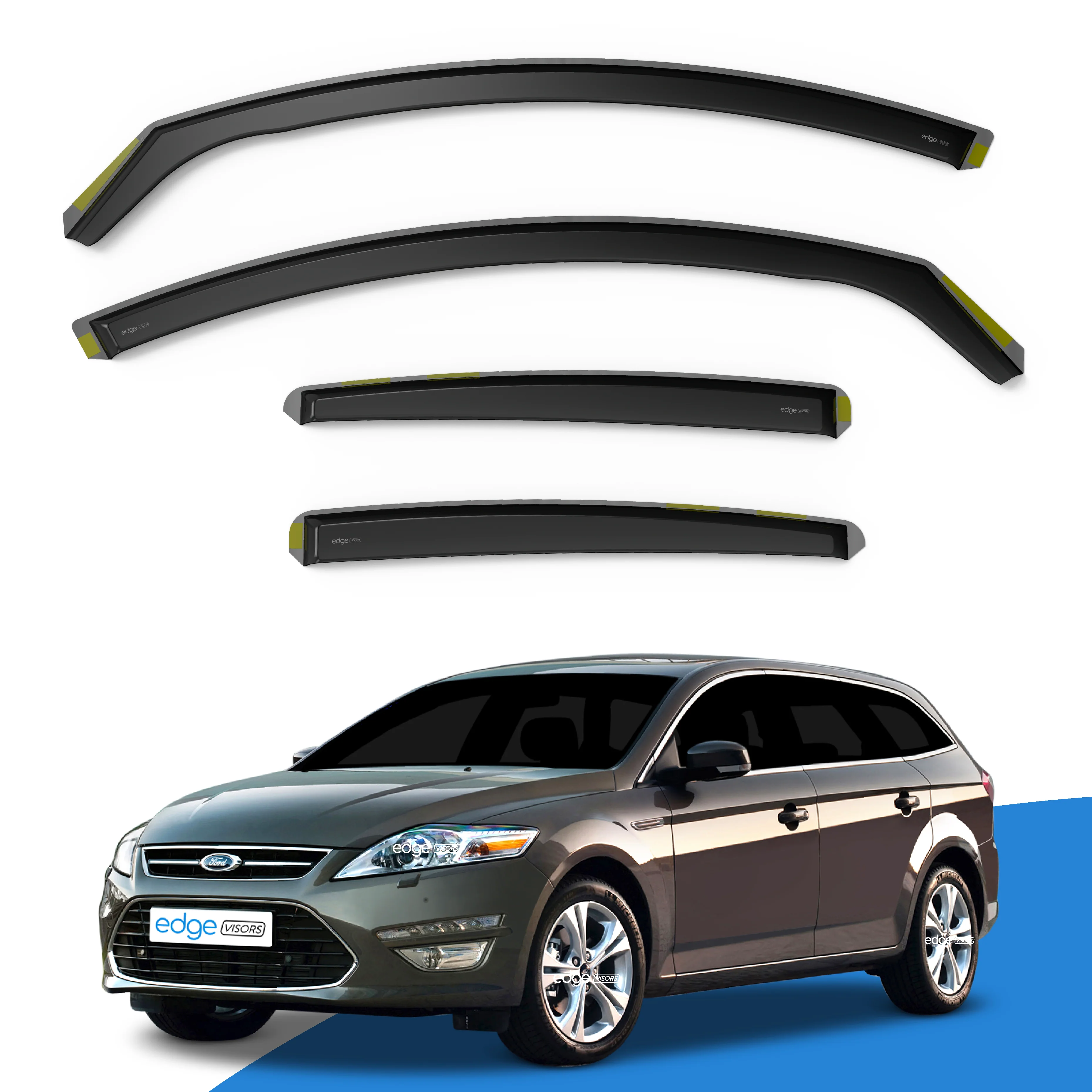 Ford Mondeo MK4 2007-2014 5 Door Estate Wind Deflectors 4pc - Image 2