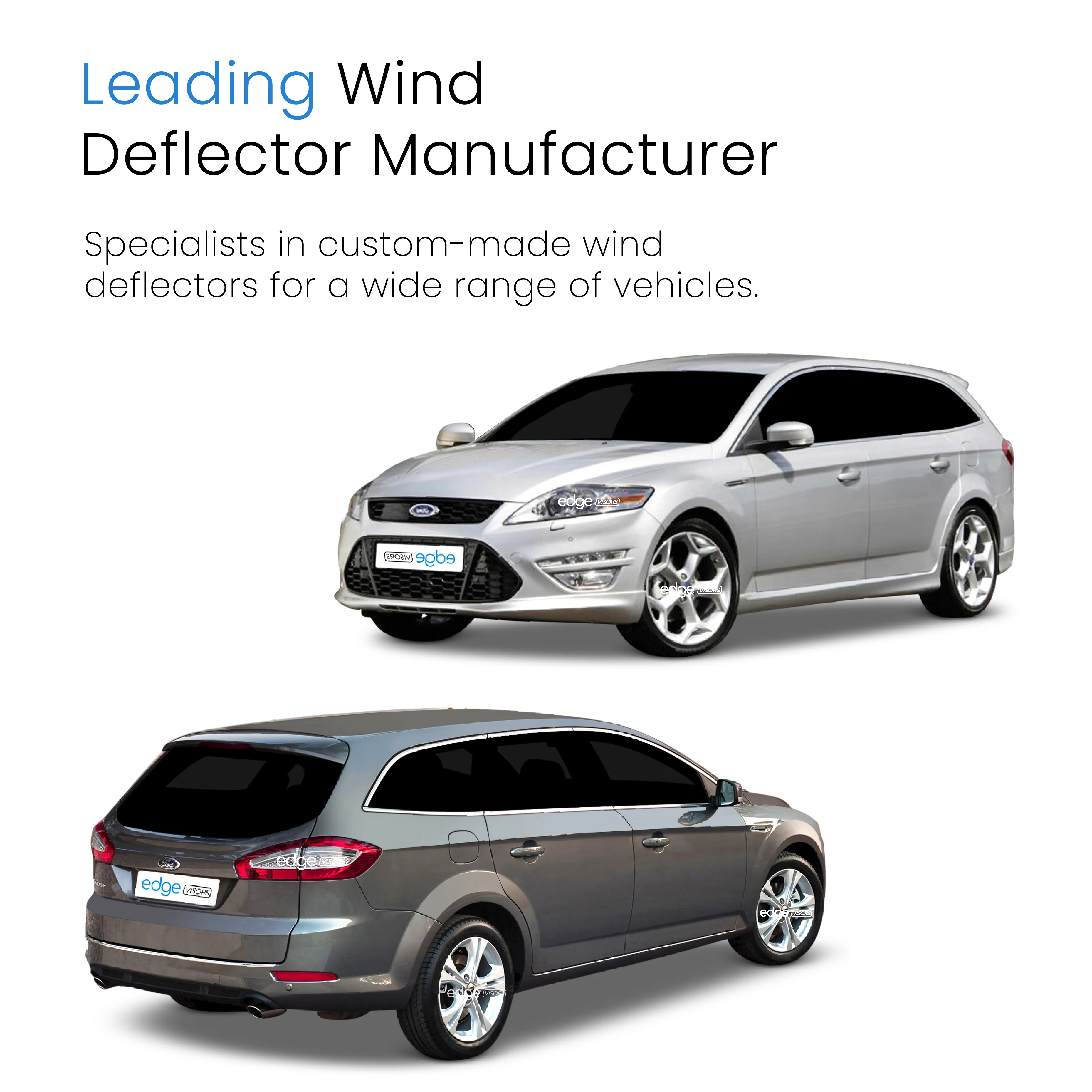 Ford Mondeo MK4 2007-2014 5 Door Estate Wind Deflectors 4pc - Image 4