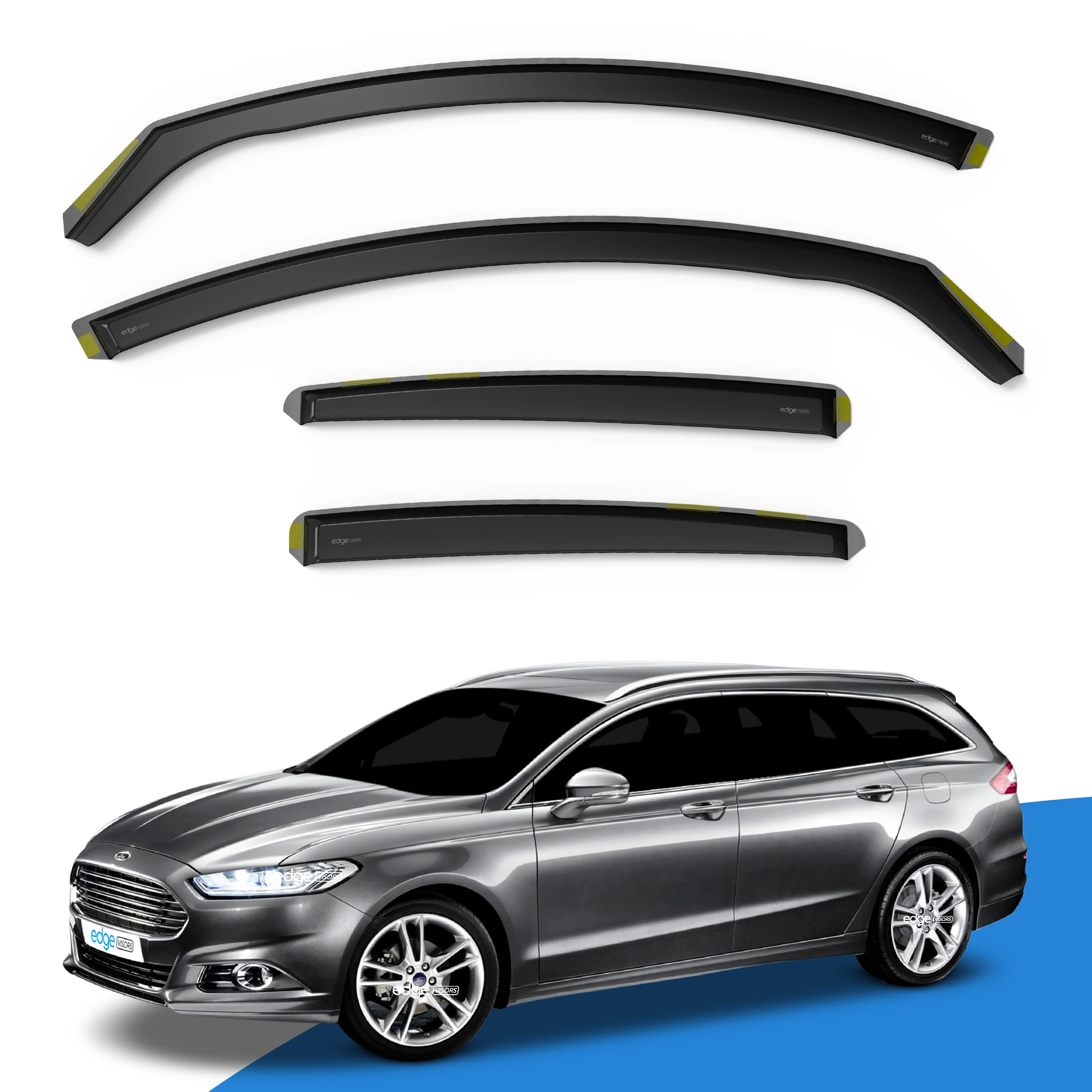 Ford Mondeo MK5 2015-2022 5 Door Estate Wind Deflectors 4pc - Image 2