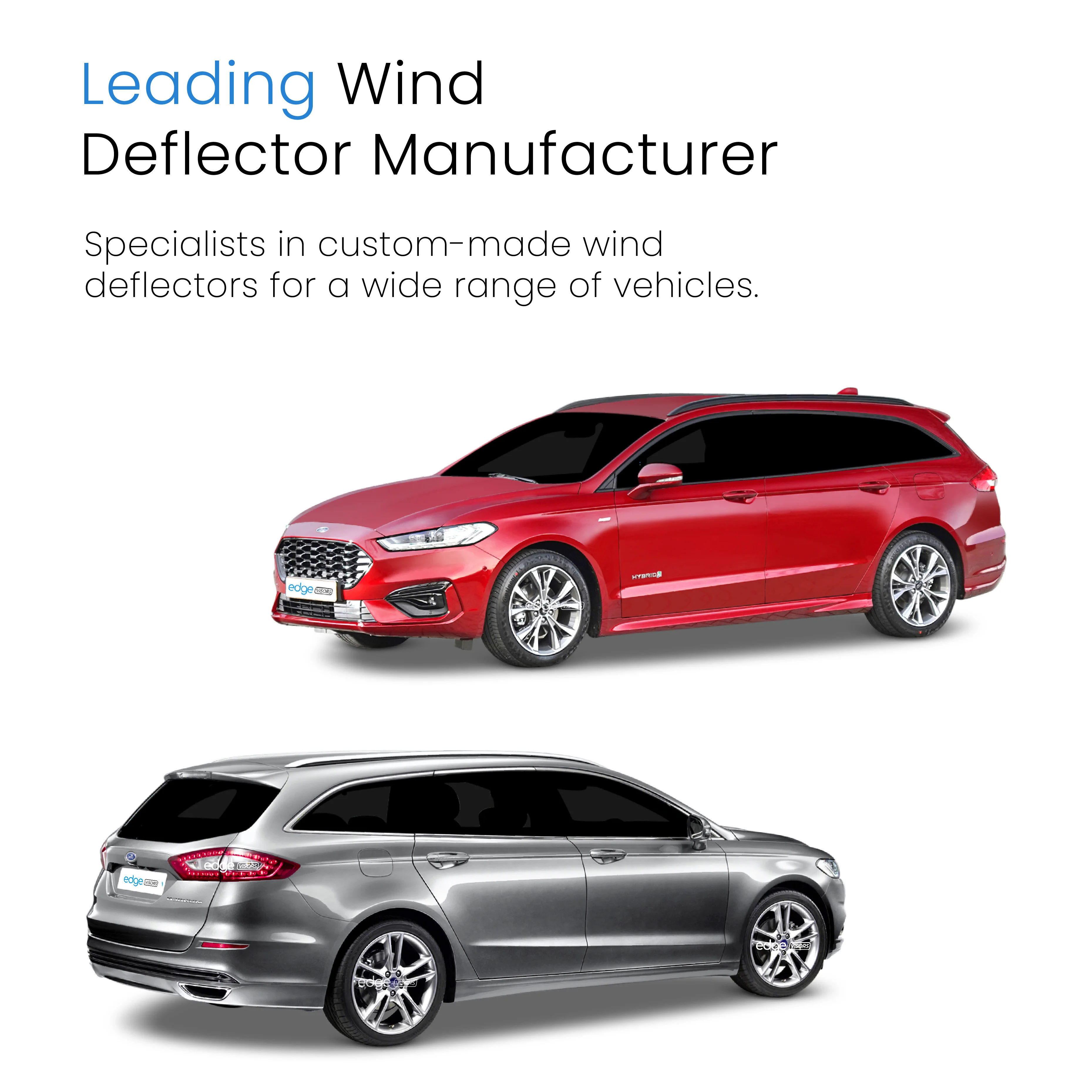 Ford Mondeo MK5 2015-2022 5 Door Estate Wind Deflectors 4pc - Image 4