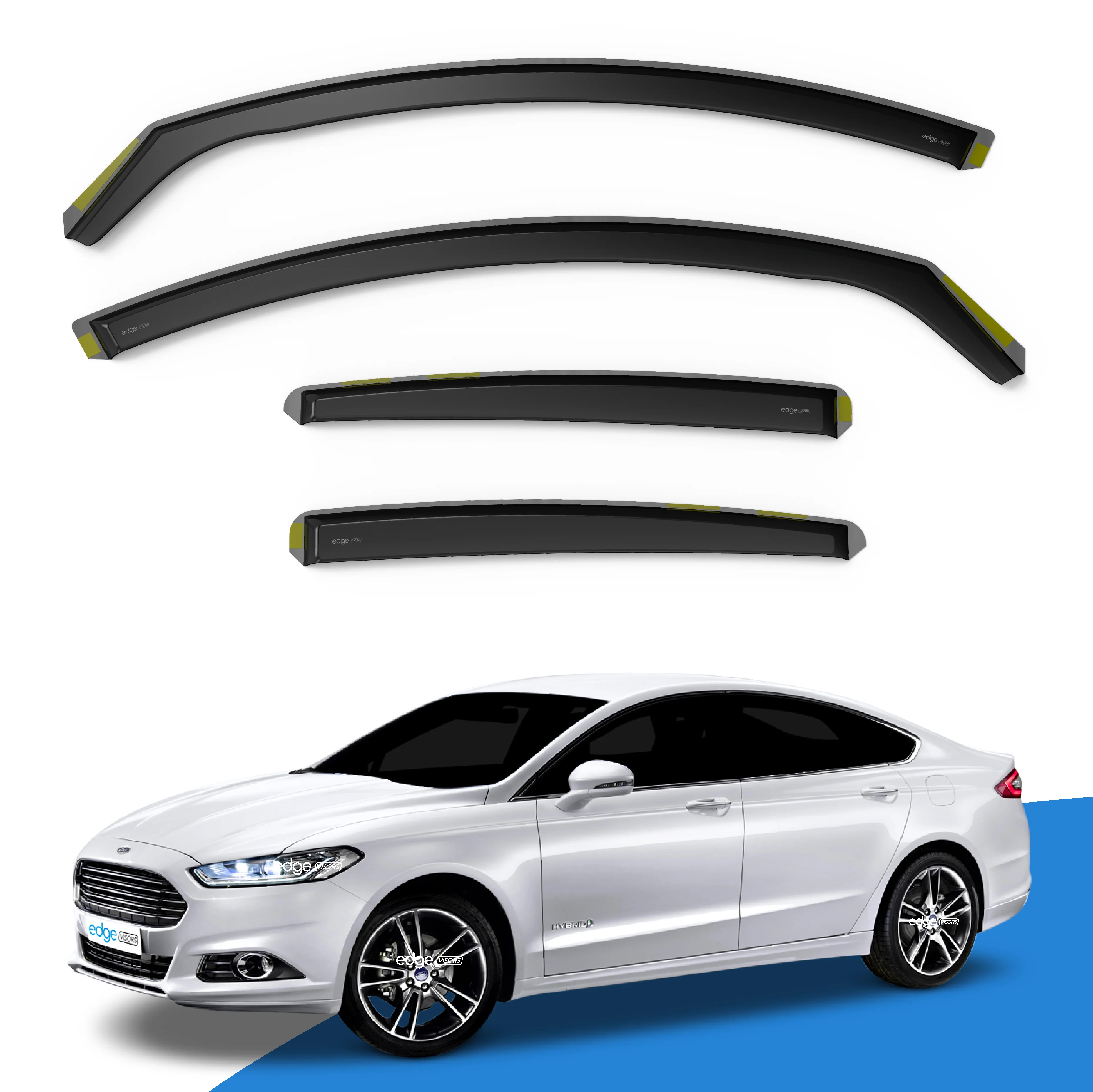 Ford Mondeo MK5 2015-2022 5 Door Hatchback / Saloon Wind Deflectors 4pc - Image 2