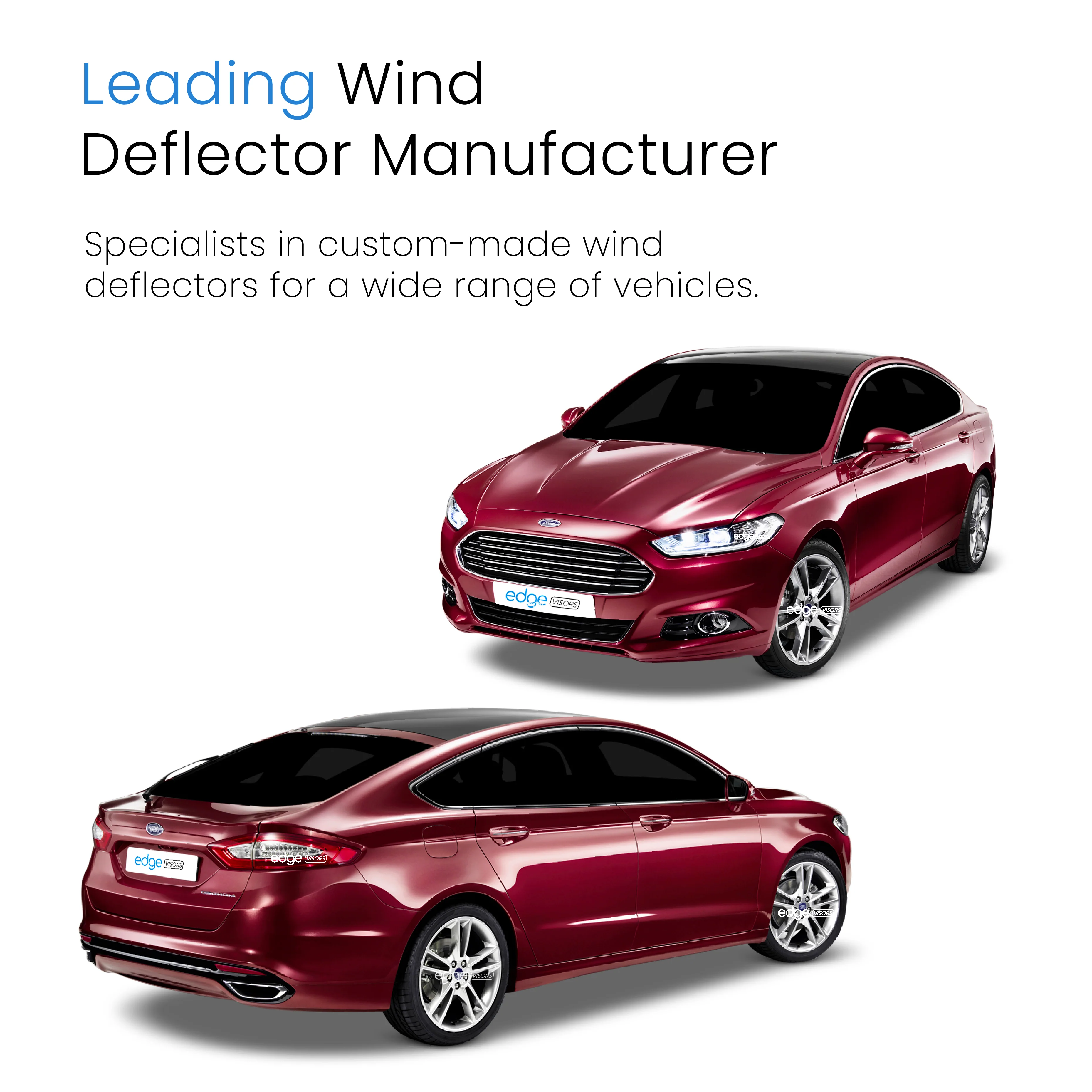 Ford Mondeo MK5 2015-2022 5 Door Hatchback / Saloon Wind Deflectors 4pc - Image 4