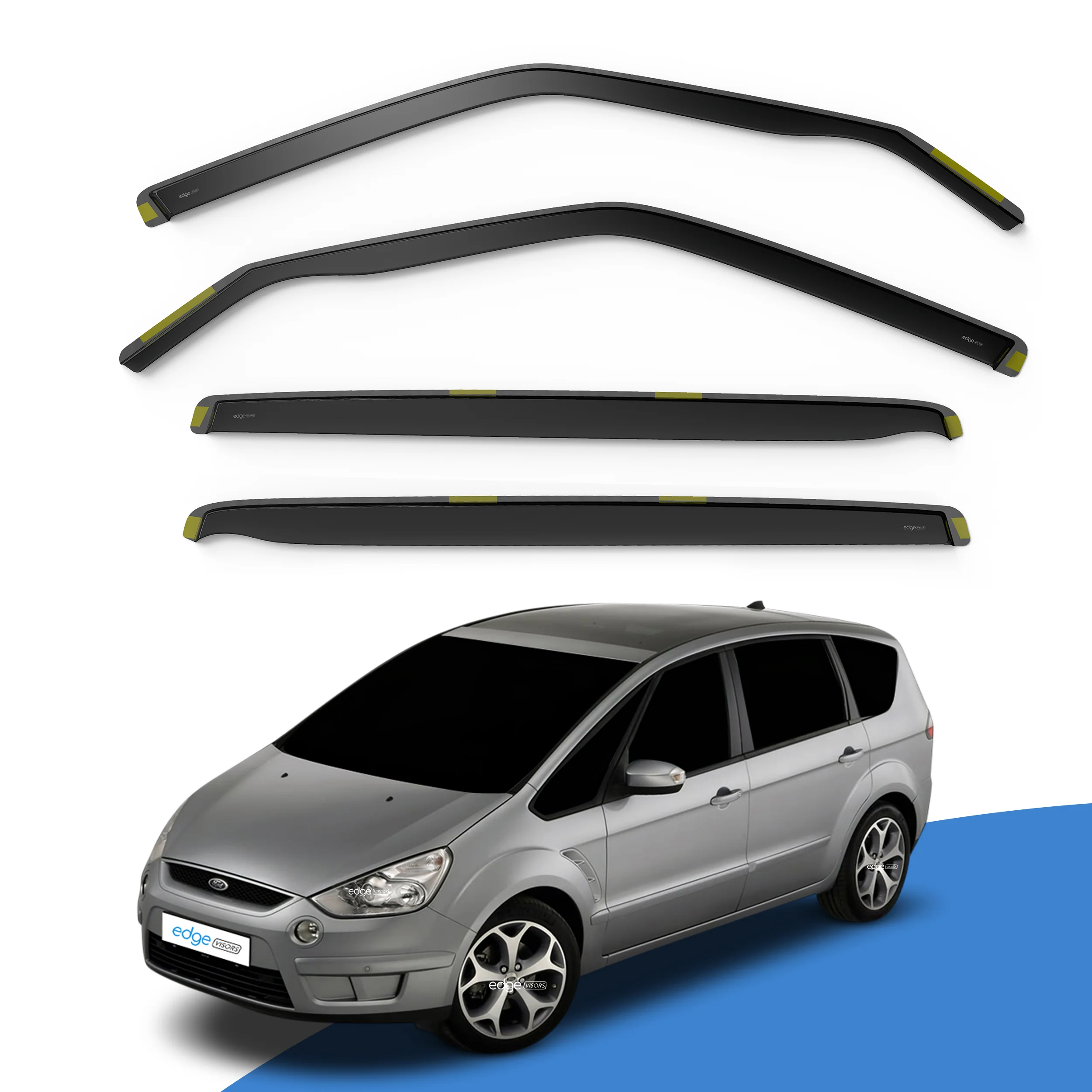 Ford S-Max MK1 2006-2010 5 Door MPV Wind Deflectors 4pc - Image 2