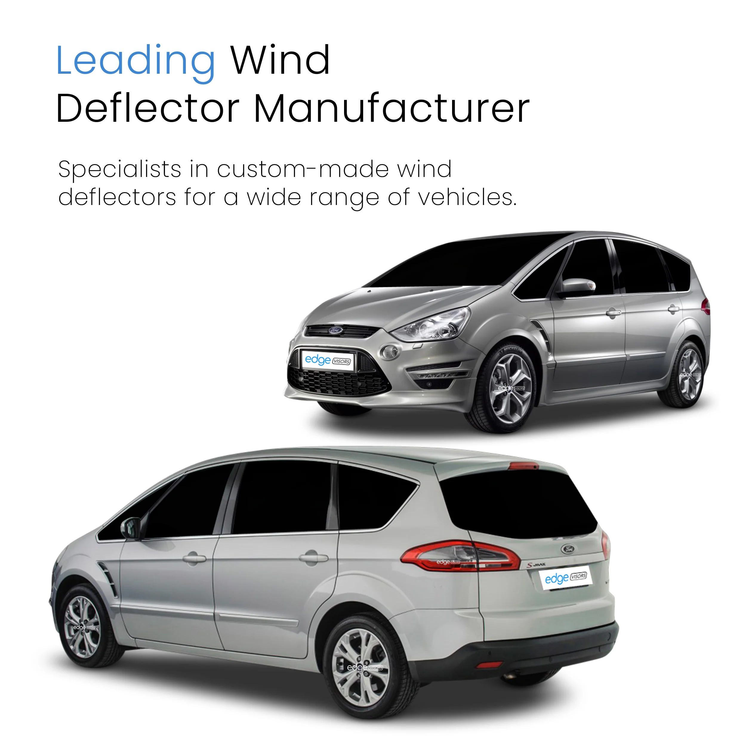 Ford S-Max MK2 2010-2015 5 Door MPV Wind Deflectors 4pc - Image 4