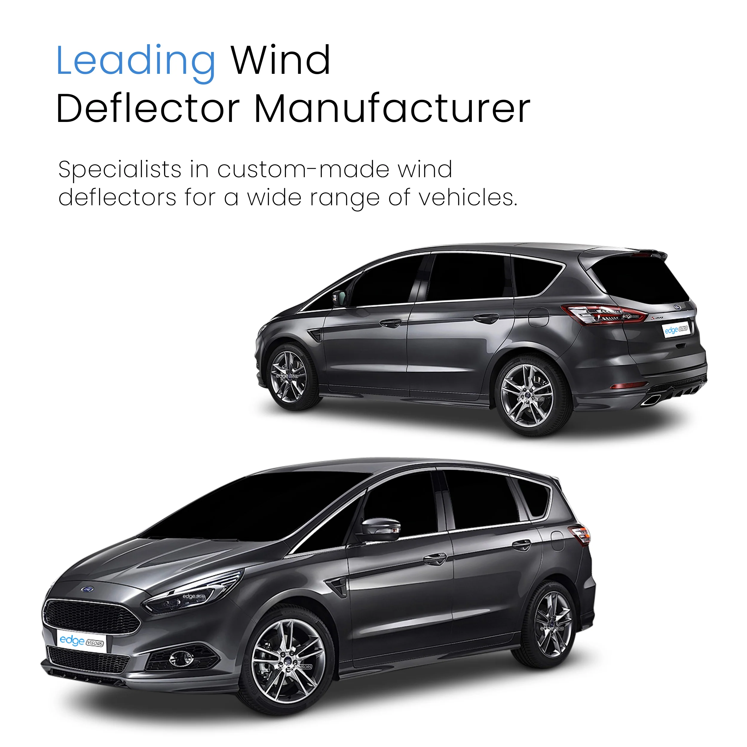 Ford S-Max MK3 2016 - 2023 5 Door MPV Wind Deflectors 4pc - Image 4