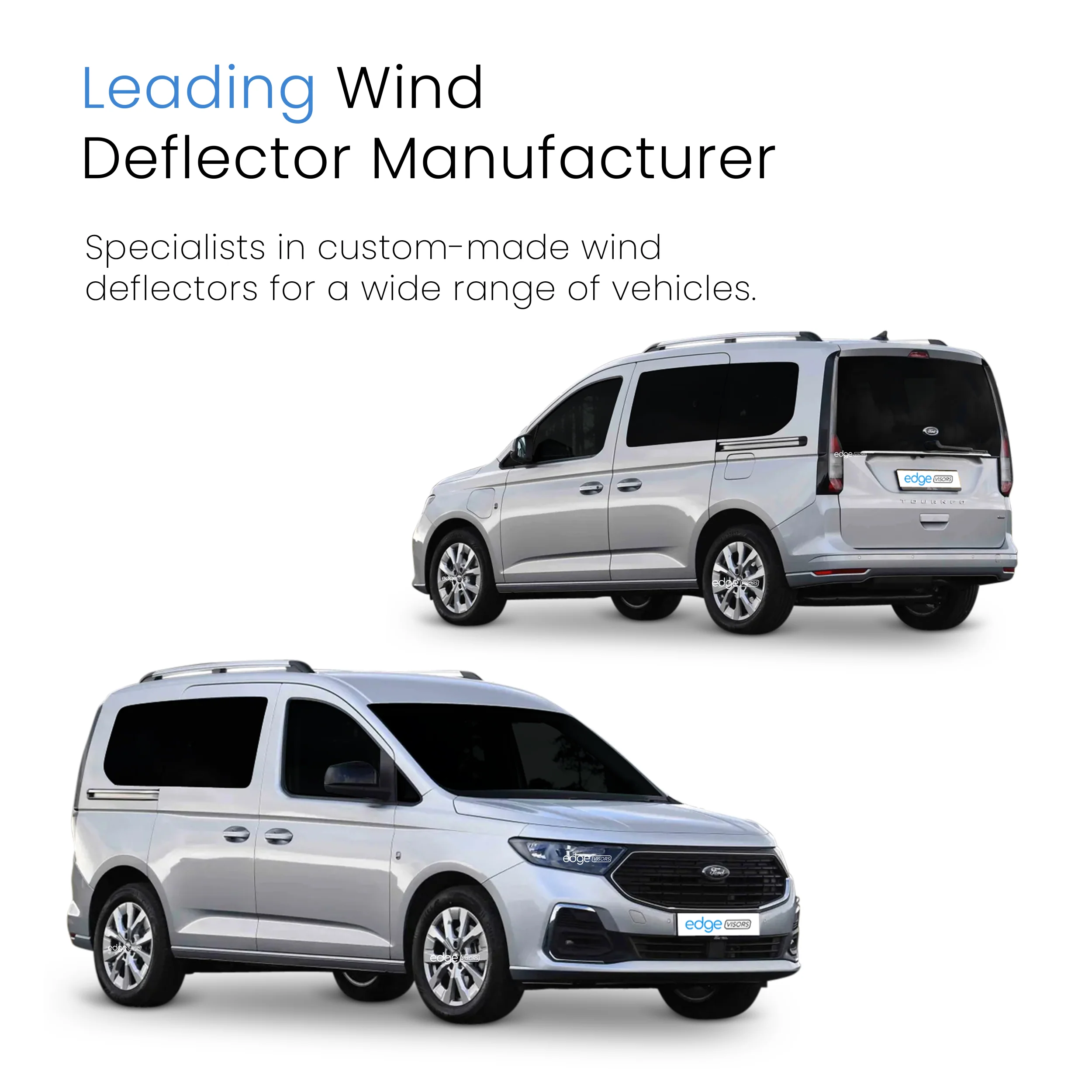 Ford Transit Connect/Tourneo MK3 2023-onwards 2 Door Van Wind Deflectors 2pc - Image 4