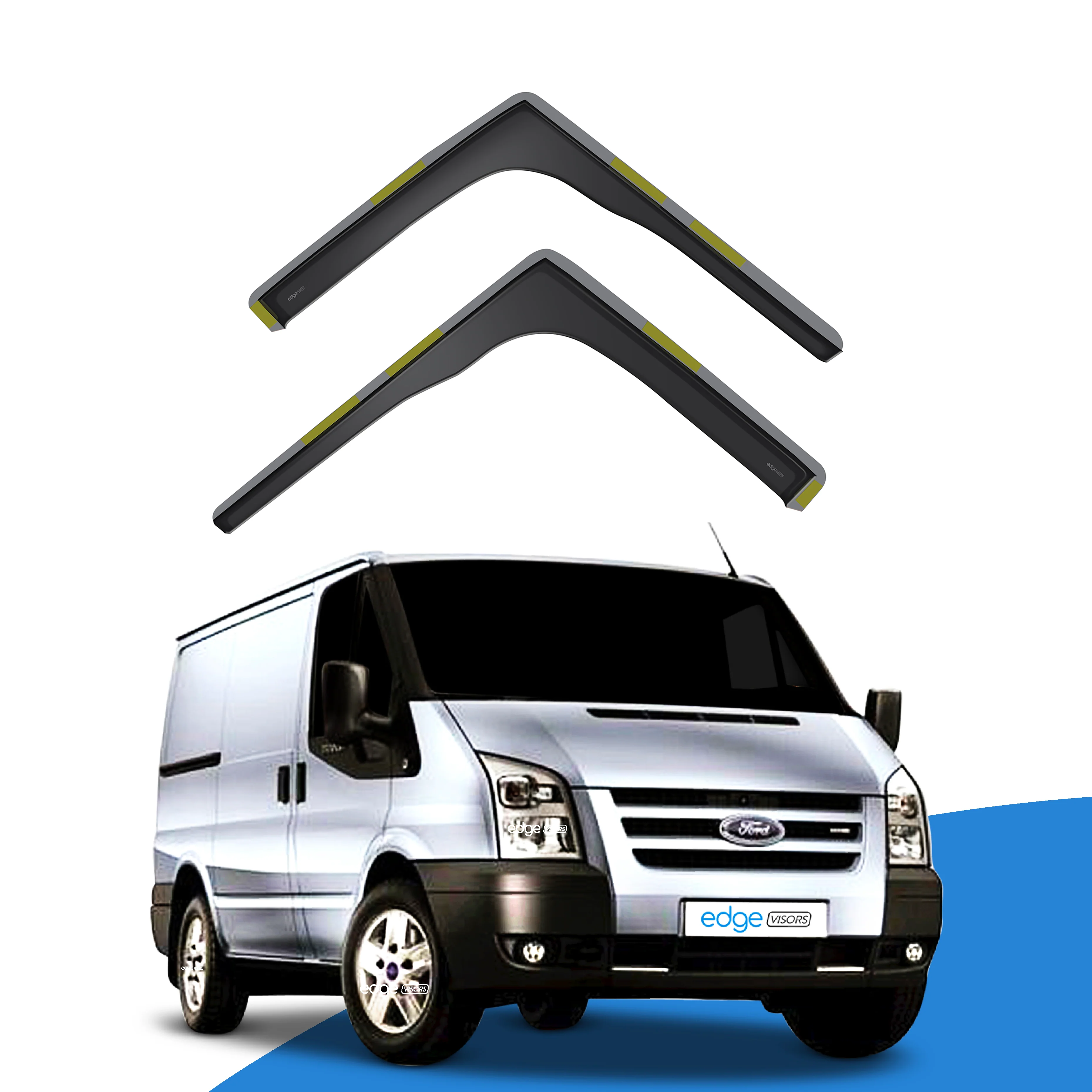 Ford Transit MK7 2006-2014 2 Door Van Wind Deflectors 2pc - Image 2
