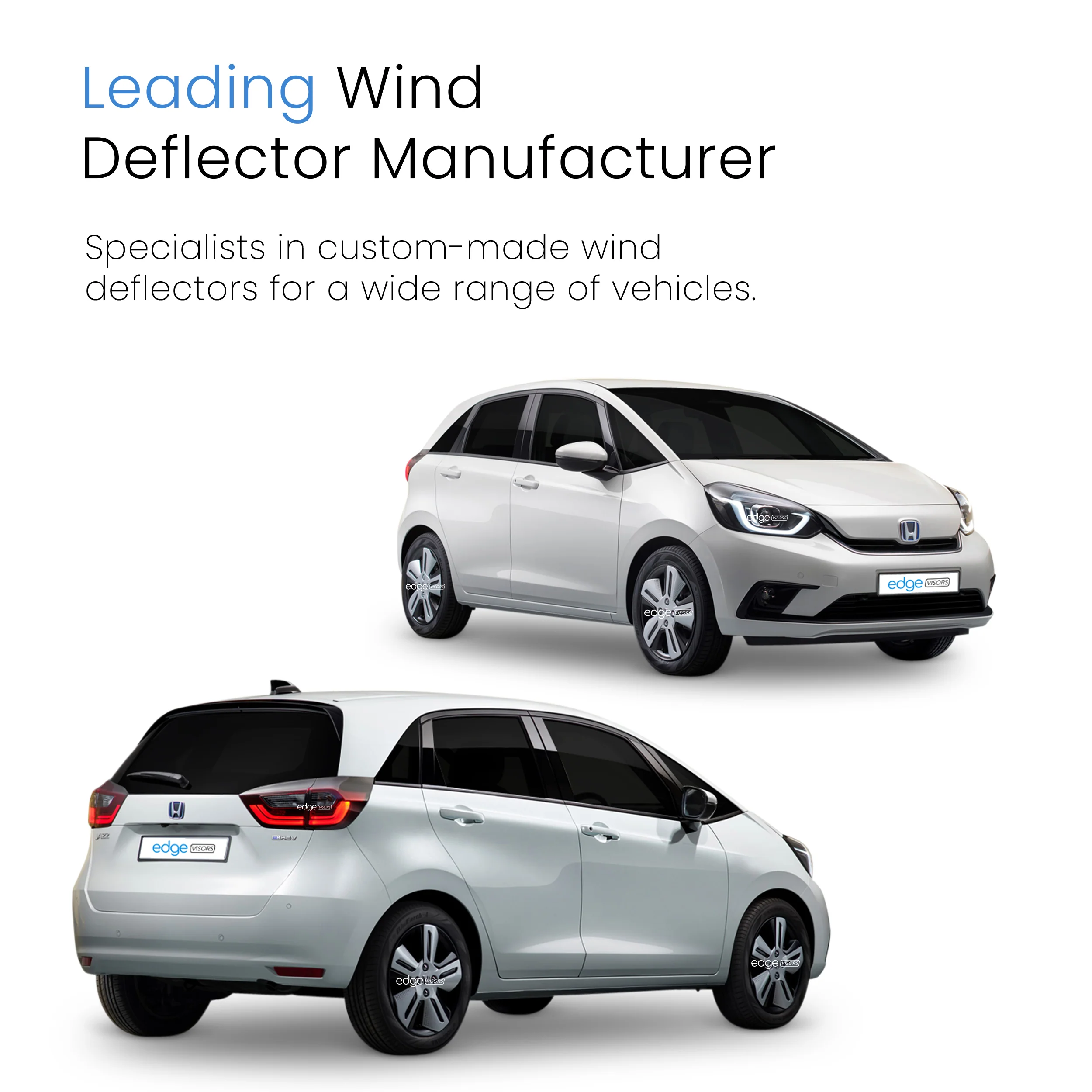 Honda Jazz/Crosstar MK5 2020-onwards 5 Door Hatchback Wind Deflectors 4pc - Image 4