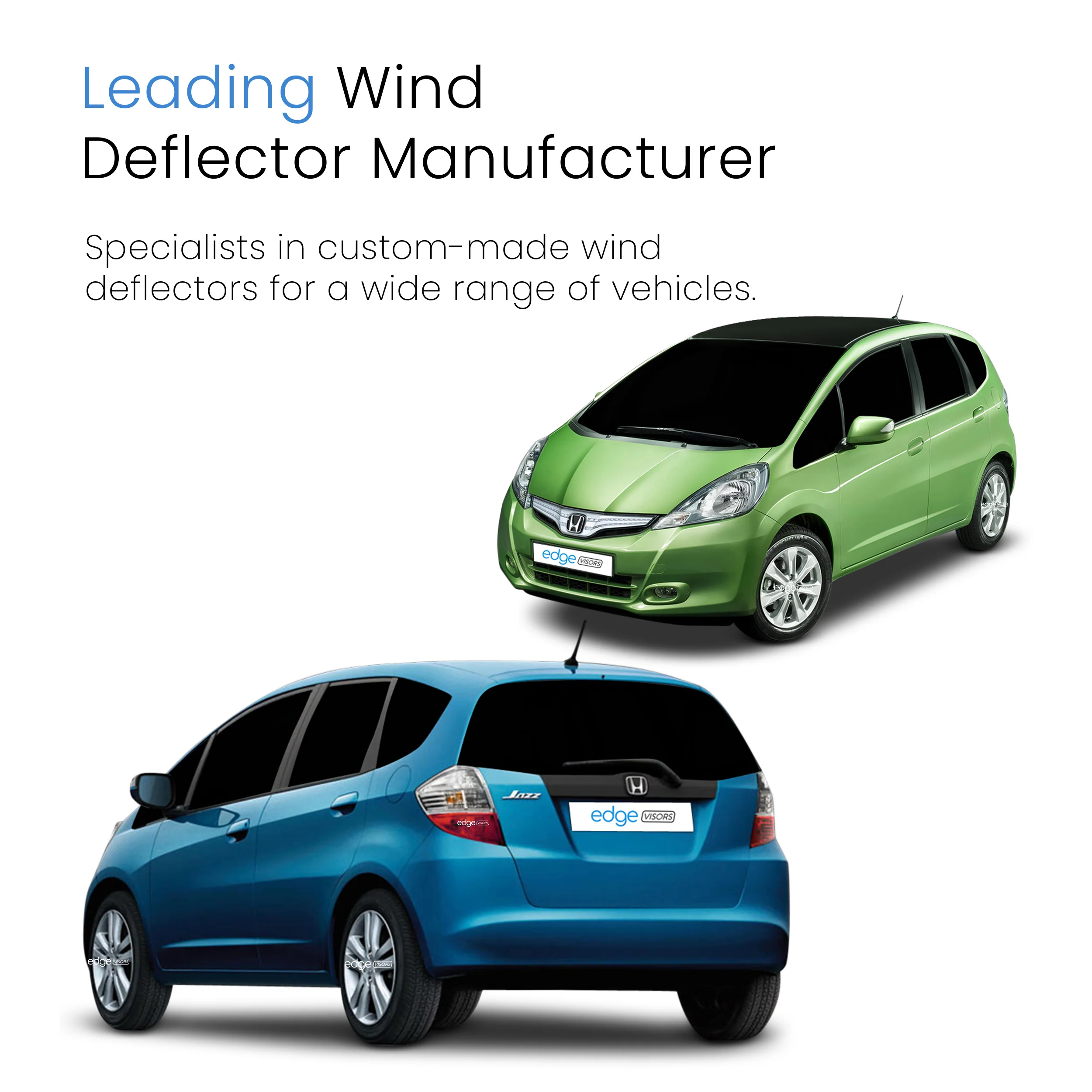 Honda Jazz MK2 2008-2014 5 Door Hatchback Wind Deflectors 4pc - Image 4