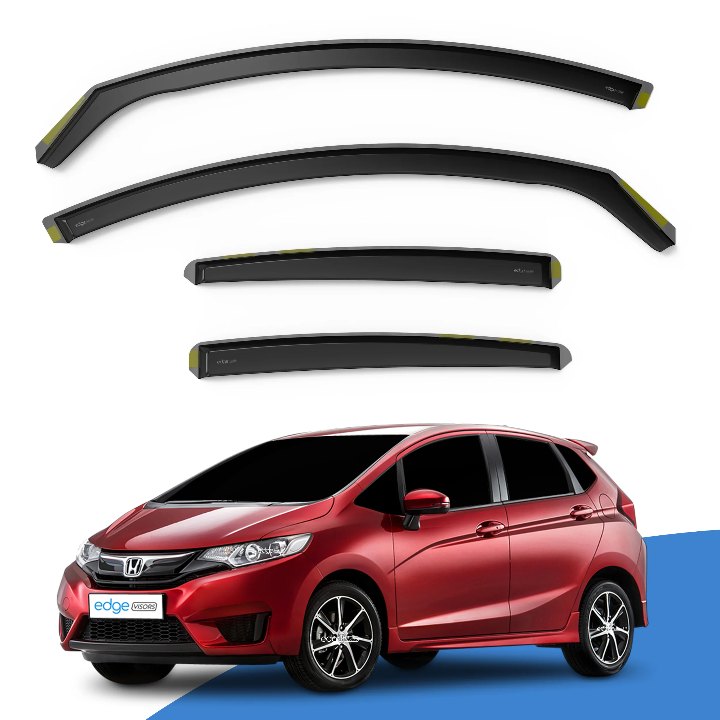 Honda Jazz MK3 2015-2020 5 Door Hatchback Wind Deflectors 4pc - Image 2