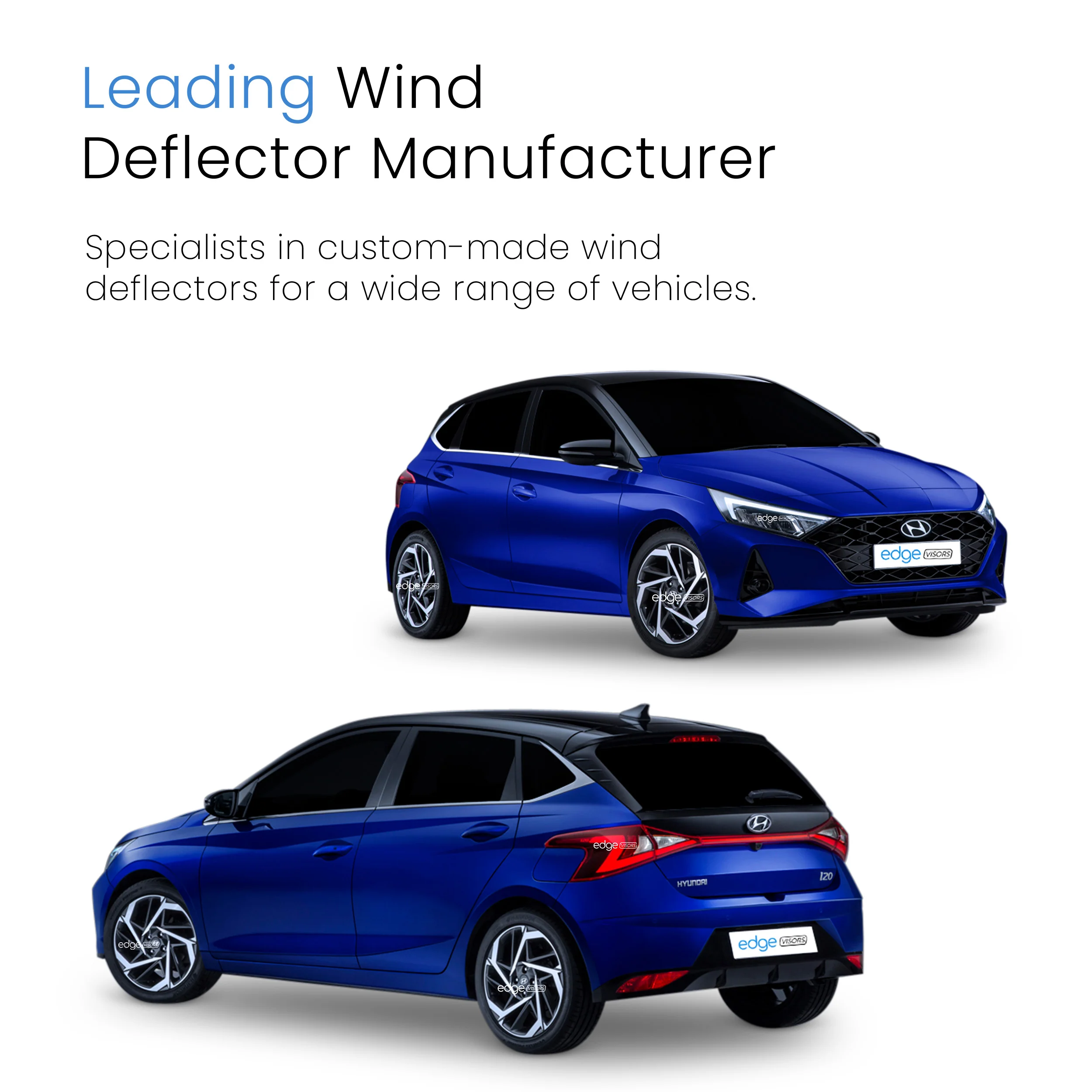 Hyundai i20/i20 N-line MK3 2020-Onwards 5 Door Hatchback Wind Deflectors 4pc - Image 4