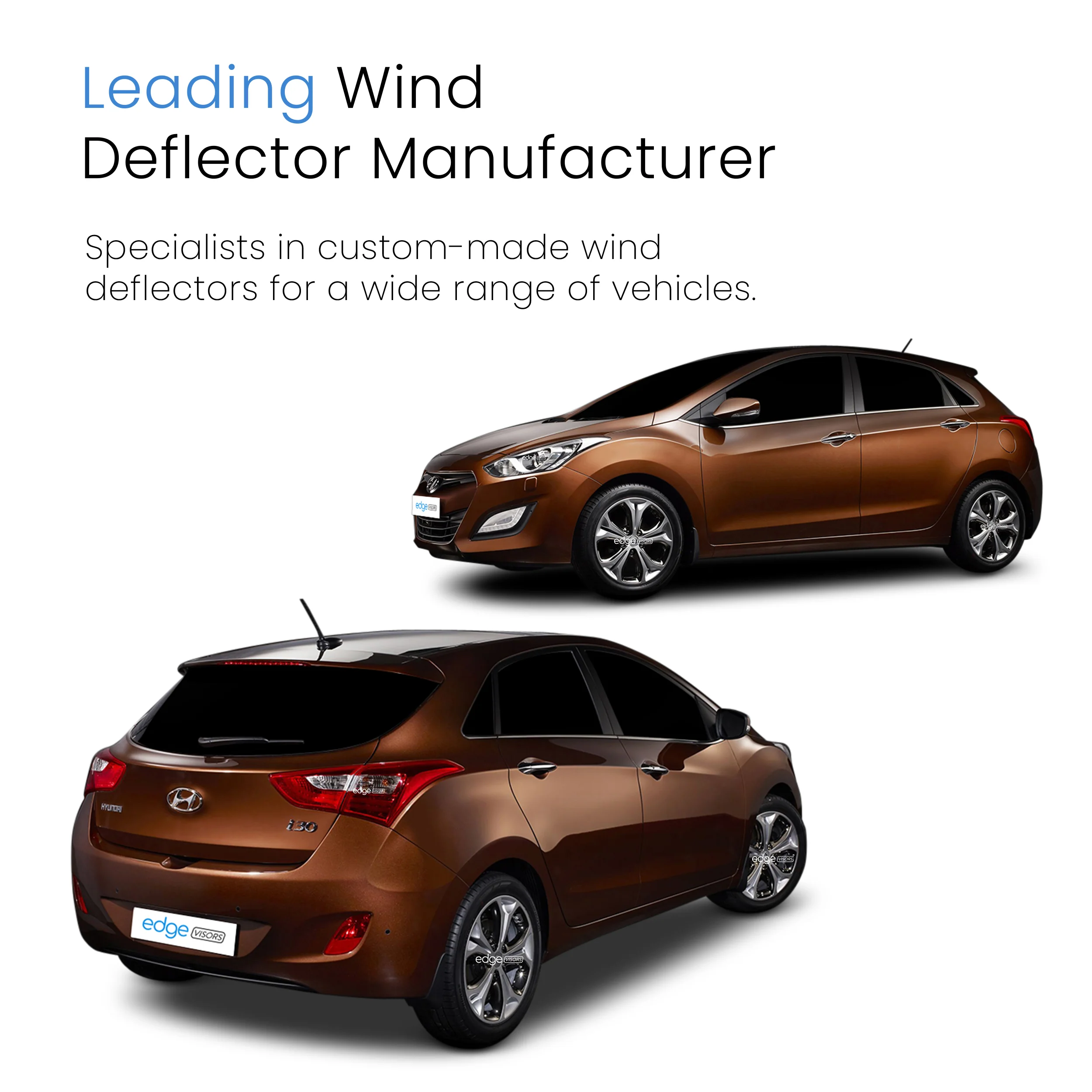 Hyundai i30 MK2 2012-2017 5 Door Hatchback Wind Deflectors 4pc - Image 4