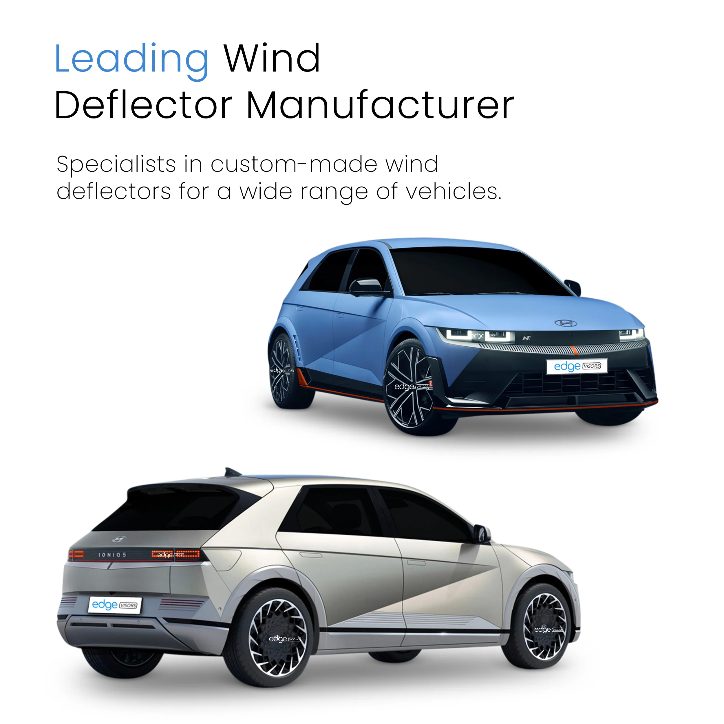 Hyundai IONIQ 5/UNIQ/NE 2021-onwards 5 Door SUV Wind Deflectors 4pc - Image 4