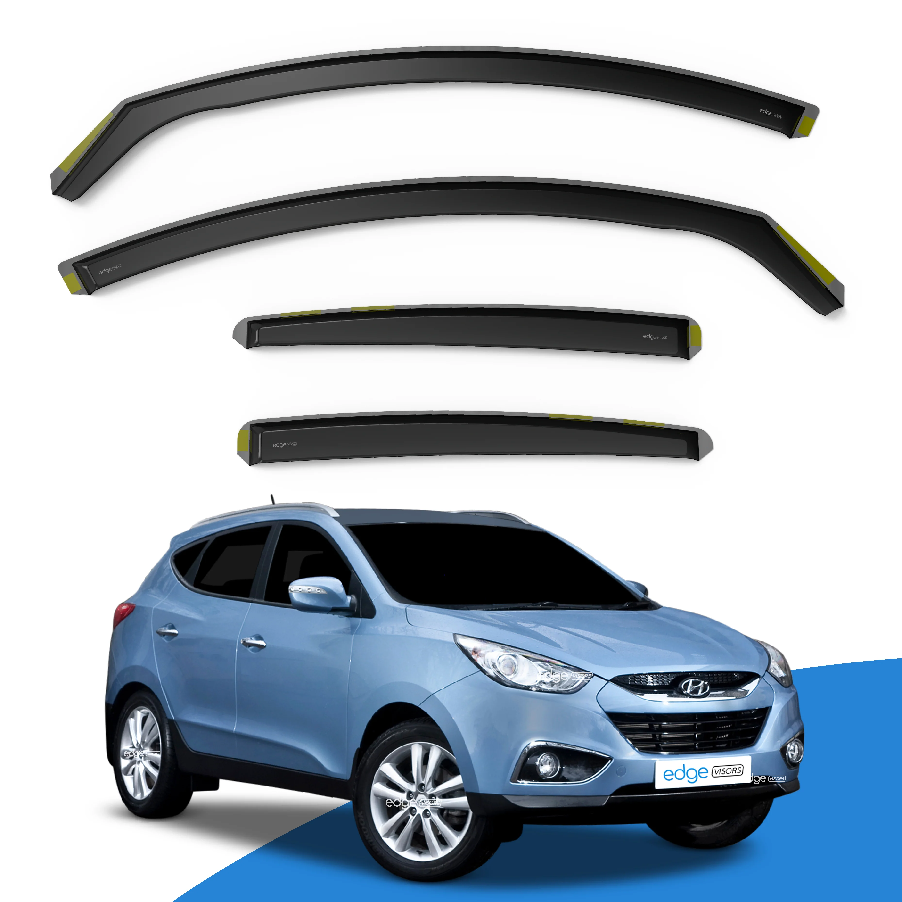 Hyundai ix35 2010-2015 5 Door SUV Wind Deflectors 4pc - Image 2